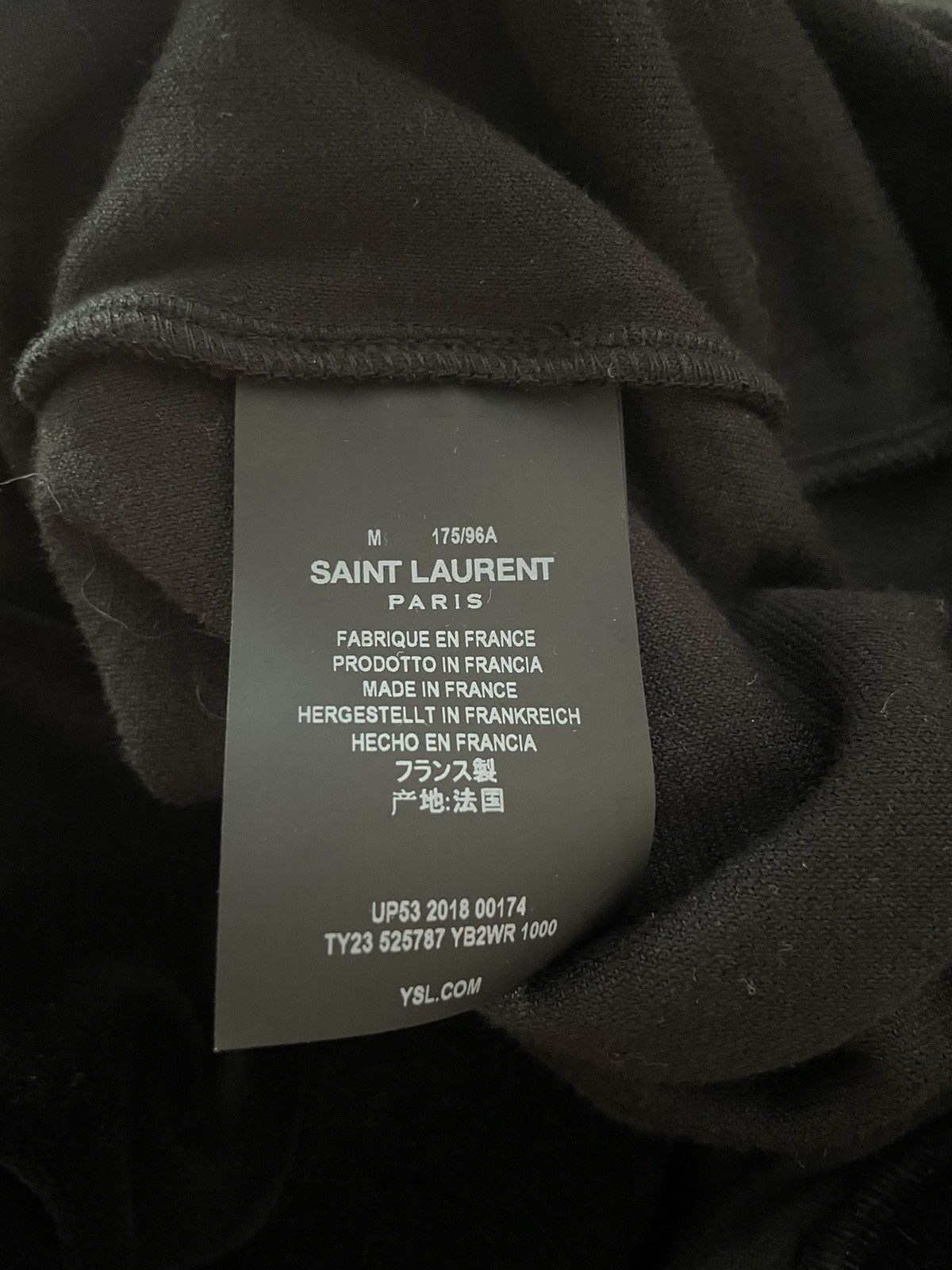 Hedi Slimane × Saint Laurent Paris × Yves Saint Laurent New SL Logo Velvet Distressed Ripped Hoodie Limited Edition Size US M / EU 48-50 / 2 - 6 Thumbnail