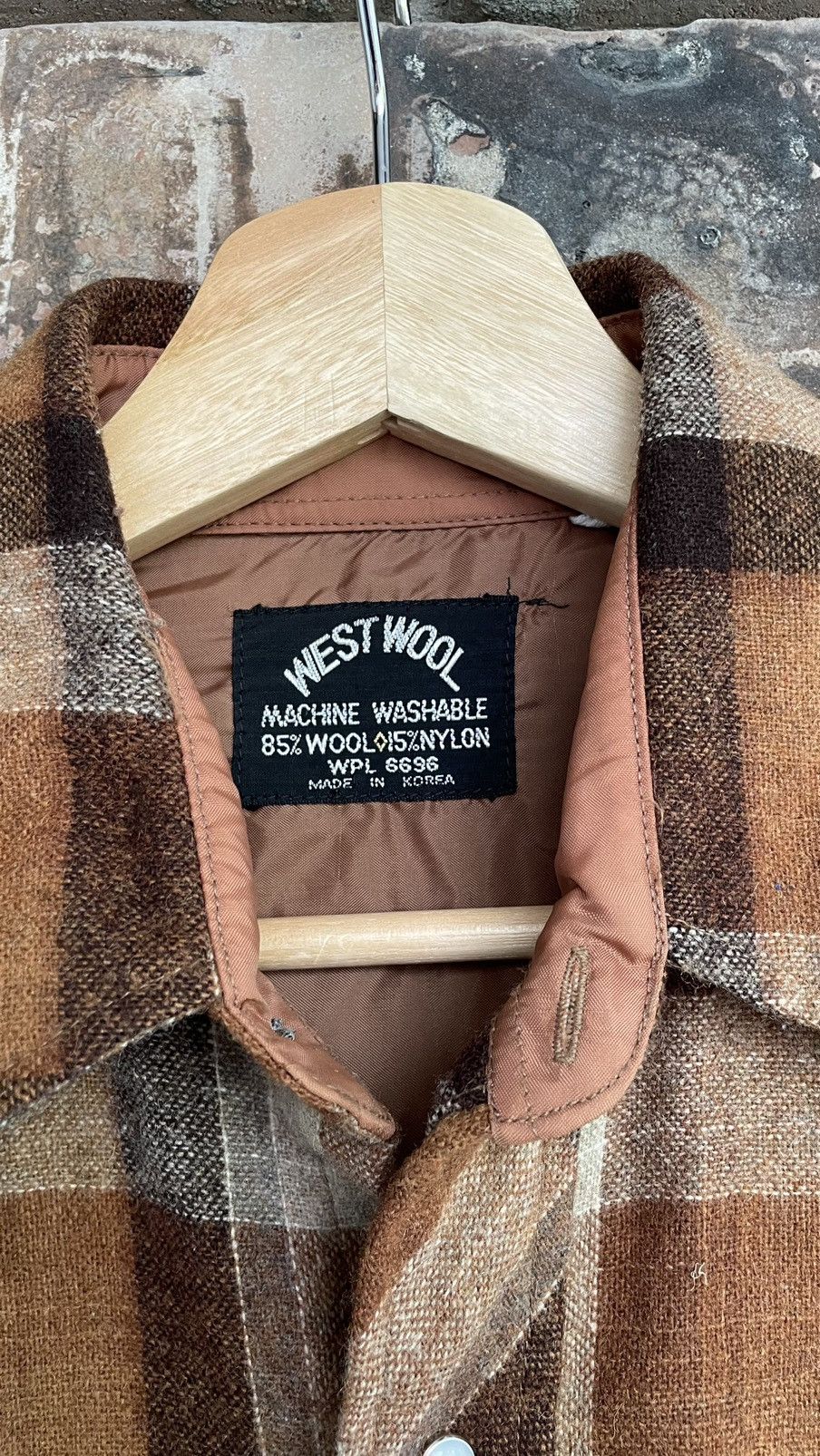 Flannel × Vintage Vintage Brown Wool Flannel Button Up Shirt Travis Scott Size US L / EU 52-54 / 3 - 3 Thumbnail