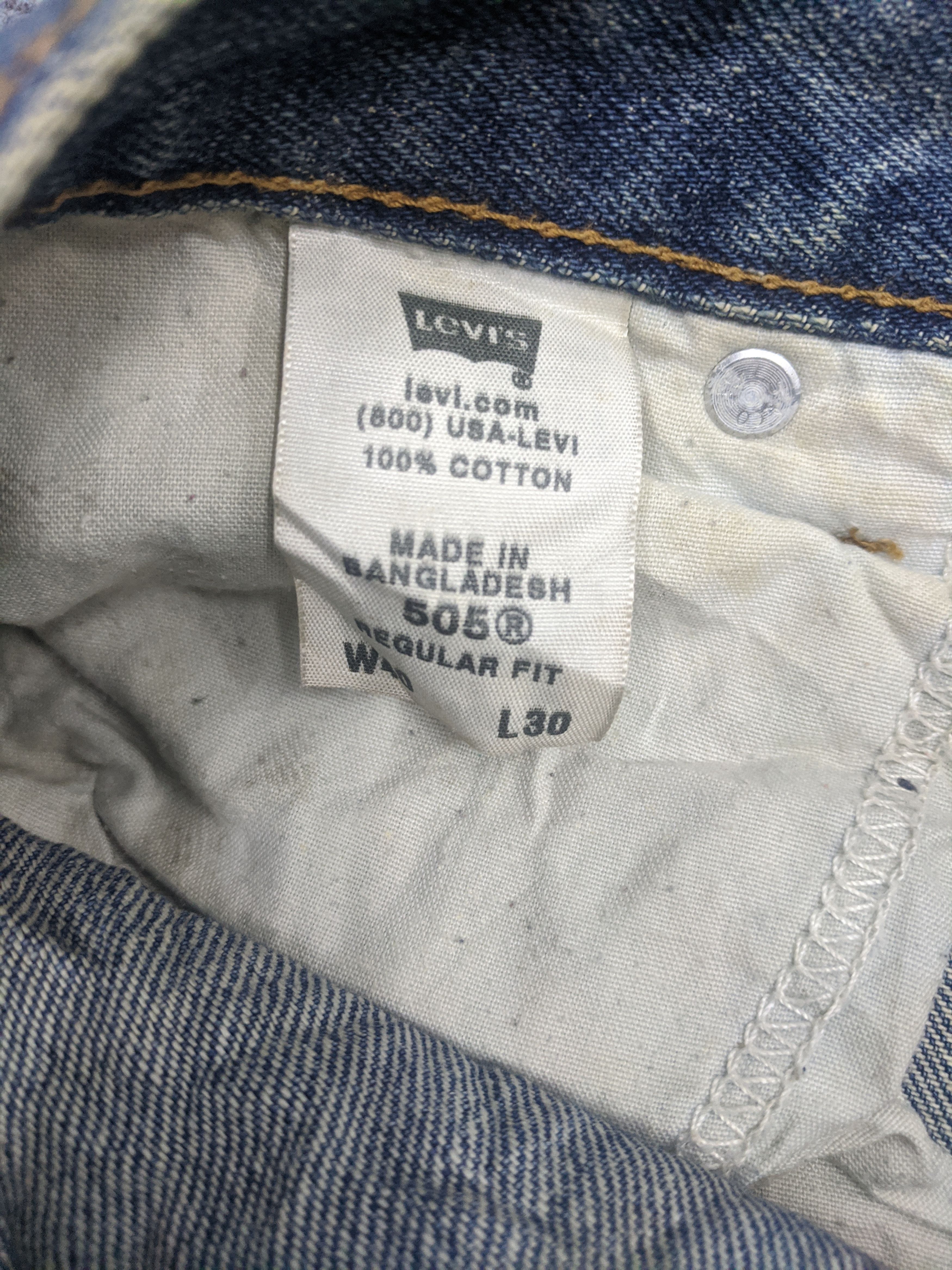 Levi's Vintage Levis 505 Light Wash Jeans DP0798 Size US 40 / EU 56 - 6 Thumbnail