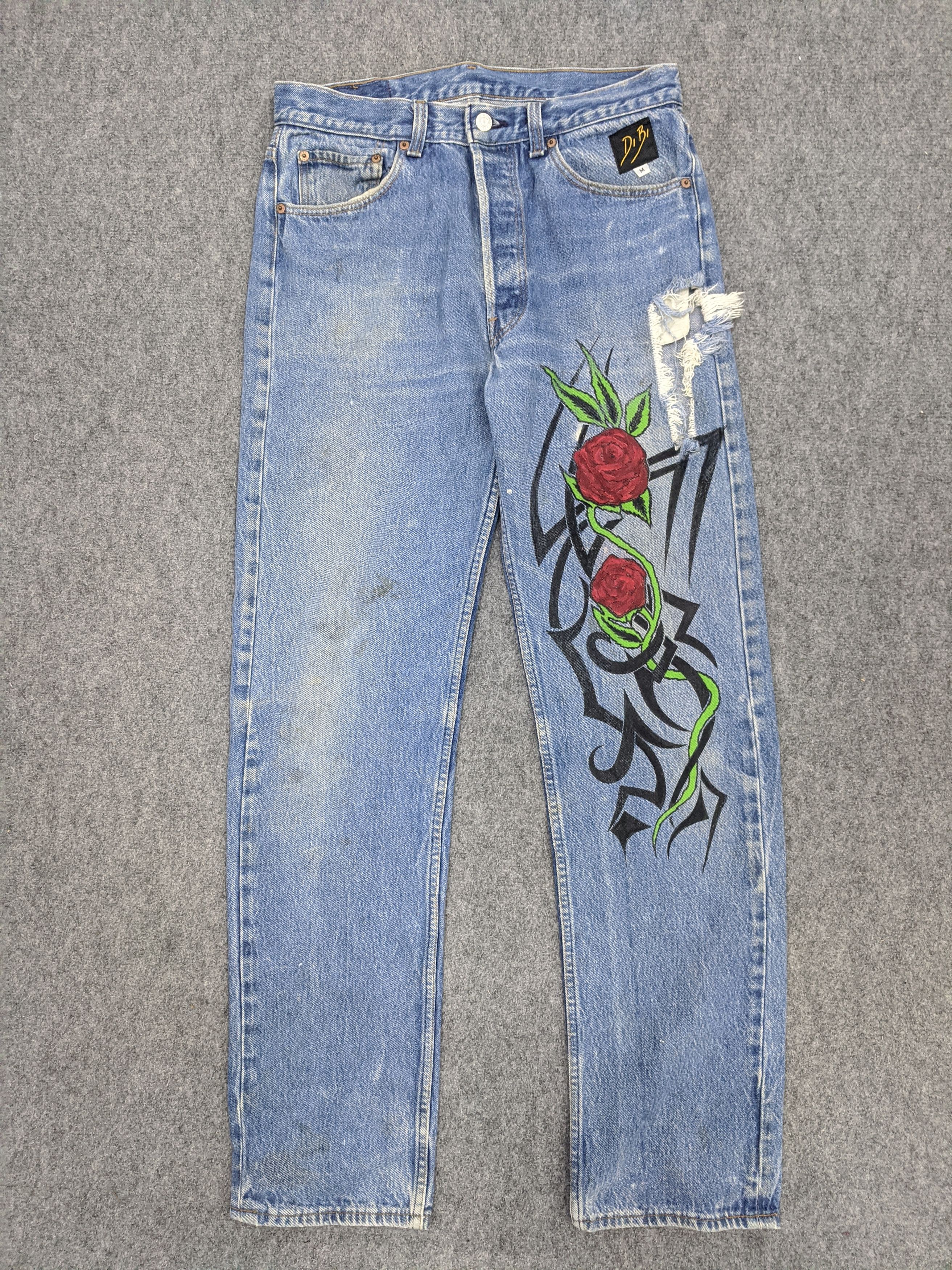 image of Dibi x Levis Vintage 90's Levis 501 X Di Bi Jeans in Blue Denim, Men's (Size 36)