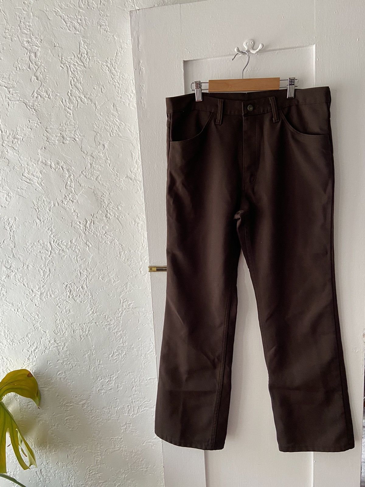 Vintage × Wrangler Wrangler Poly Jeans Chocolate Brown Size US 32 / EU 48 - 1 Thumbnail