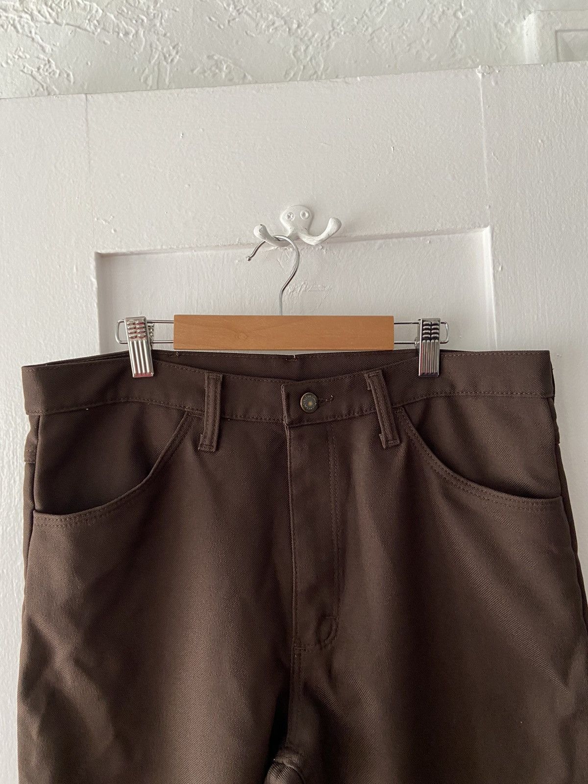 Vintage × Wrangler Wrangler Poly Jeans Chocolate Brown Size US 32 / EU 48 - 2 Thumbnail