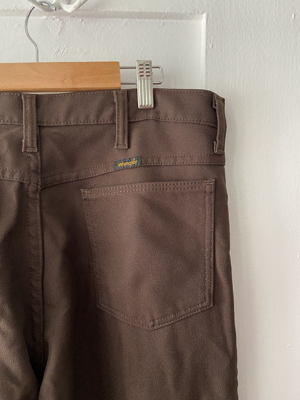Vintage × Wrangler Wrangler Poly Jeans Chocolate Brown Size US 32 / EU 48 - 4 Thumbnail