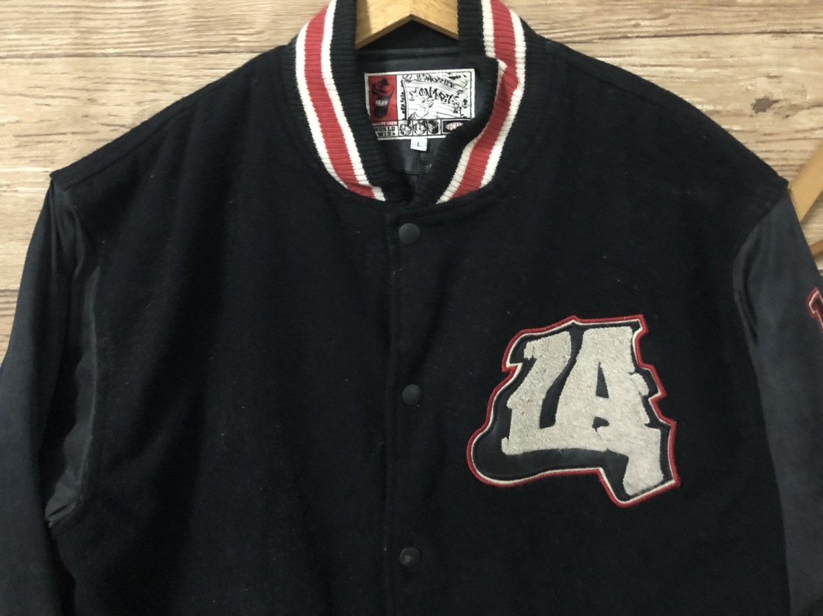 Vintage Vintage Varsity Jacket Conart 90’s Wool Spell Out Hip Hop Size US L / EU 52-54 / 3 - 3 Thumbnail