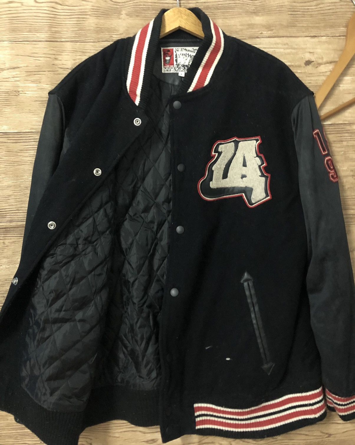 Vintage Vintage Varsity Jacket Conart 90’s Wool Spell Out Hip Hop Size US L / EU 52-54 / 3 - 6 Thumbnail