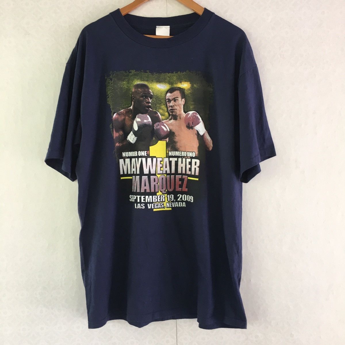Vintage ✈️🔥Mayweather VS Marquez..September 19,2009 Shirt🔥✈️ Size US L / EU 52-54 / 3 - 1 Thumbnail