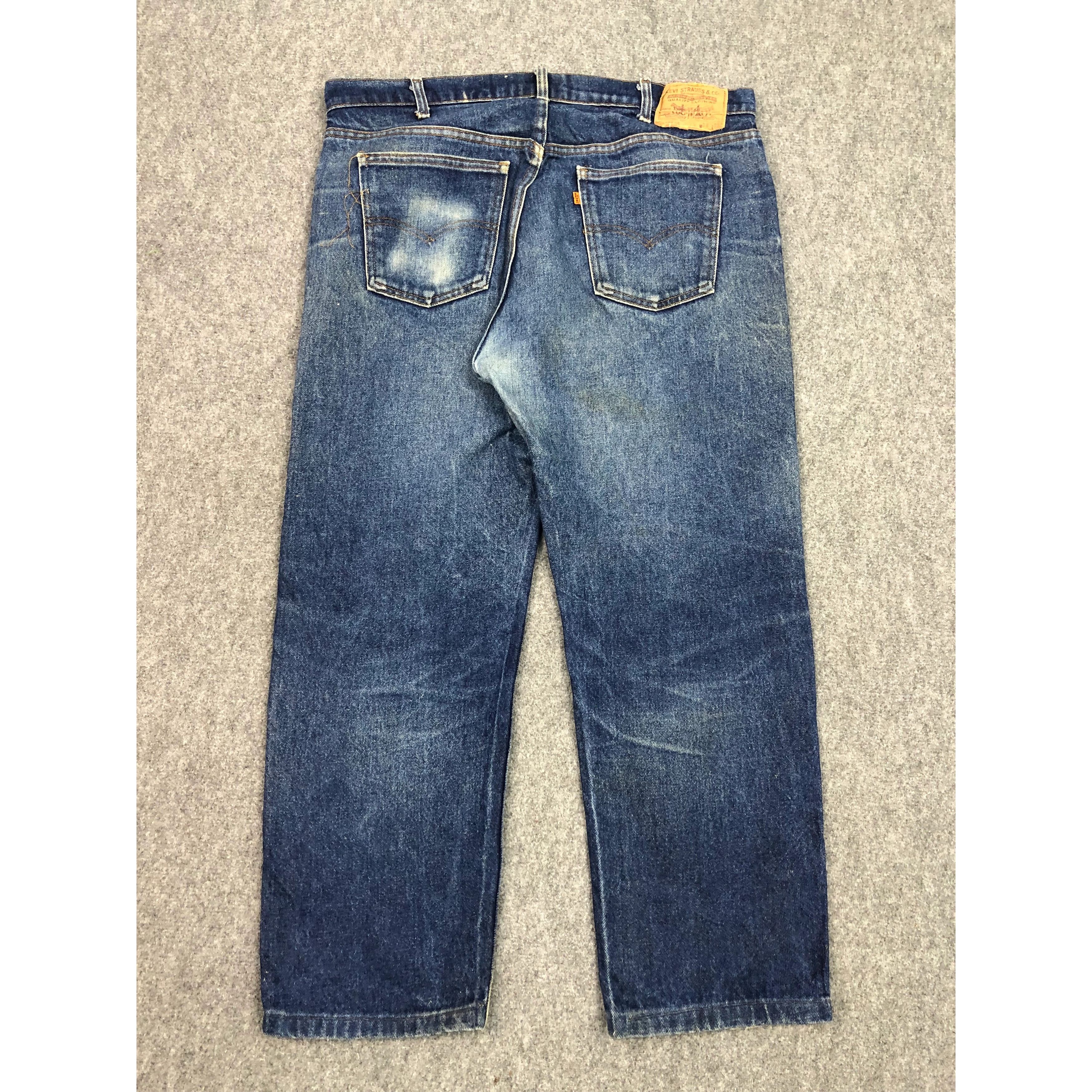 Levi's Vintage 80s Levis 505 Orange Tab Blue Jeans Talon 42 DP0564 Size US 39 - 2 Thumbnail