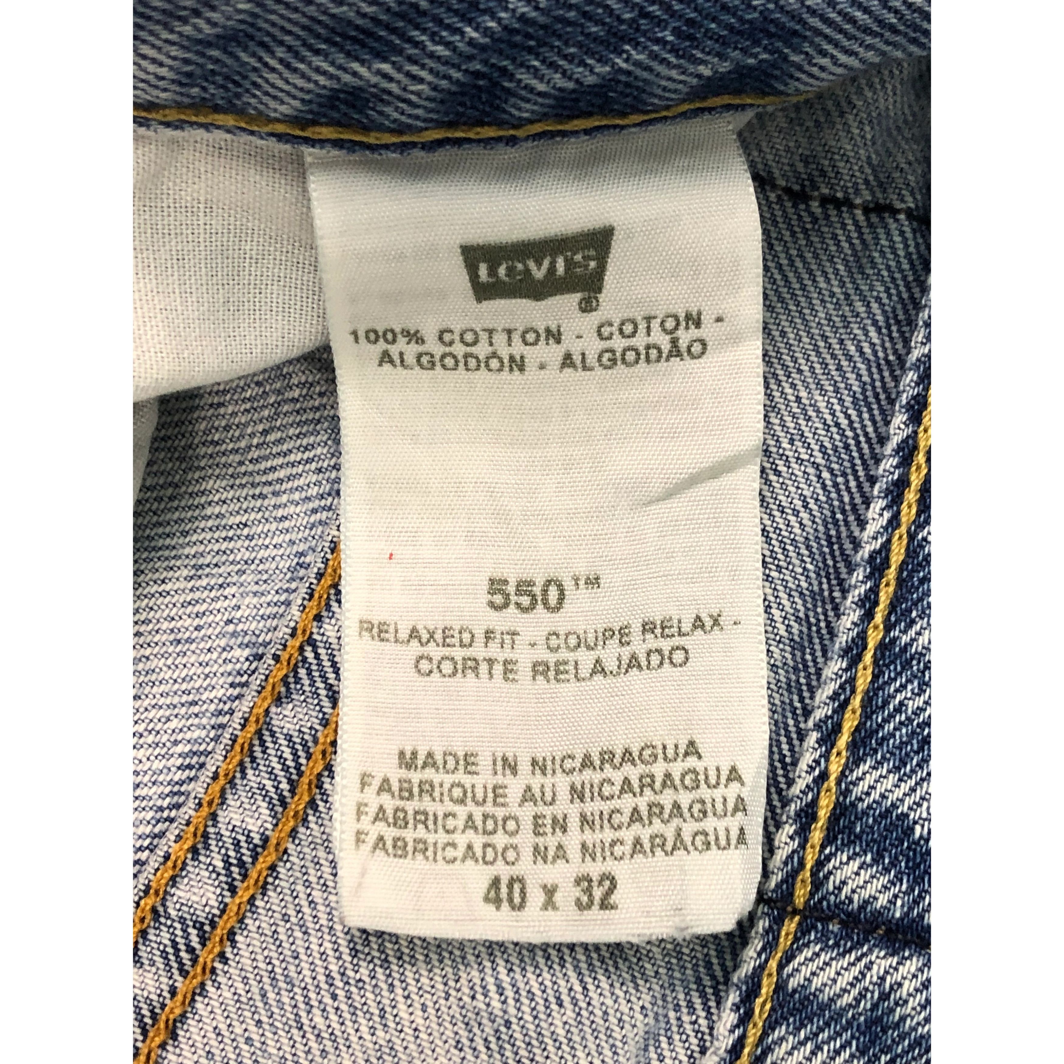 Levi's Vintage Levis 550 Relaxed Fit Lightwash Jeans DP0547 Size US 40 / EU 56 - 6 Thumbnail