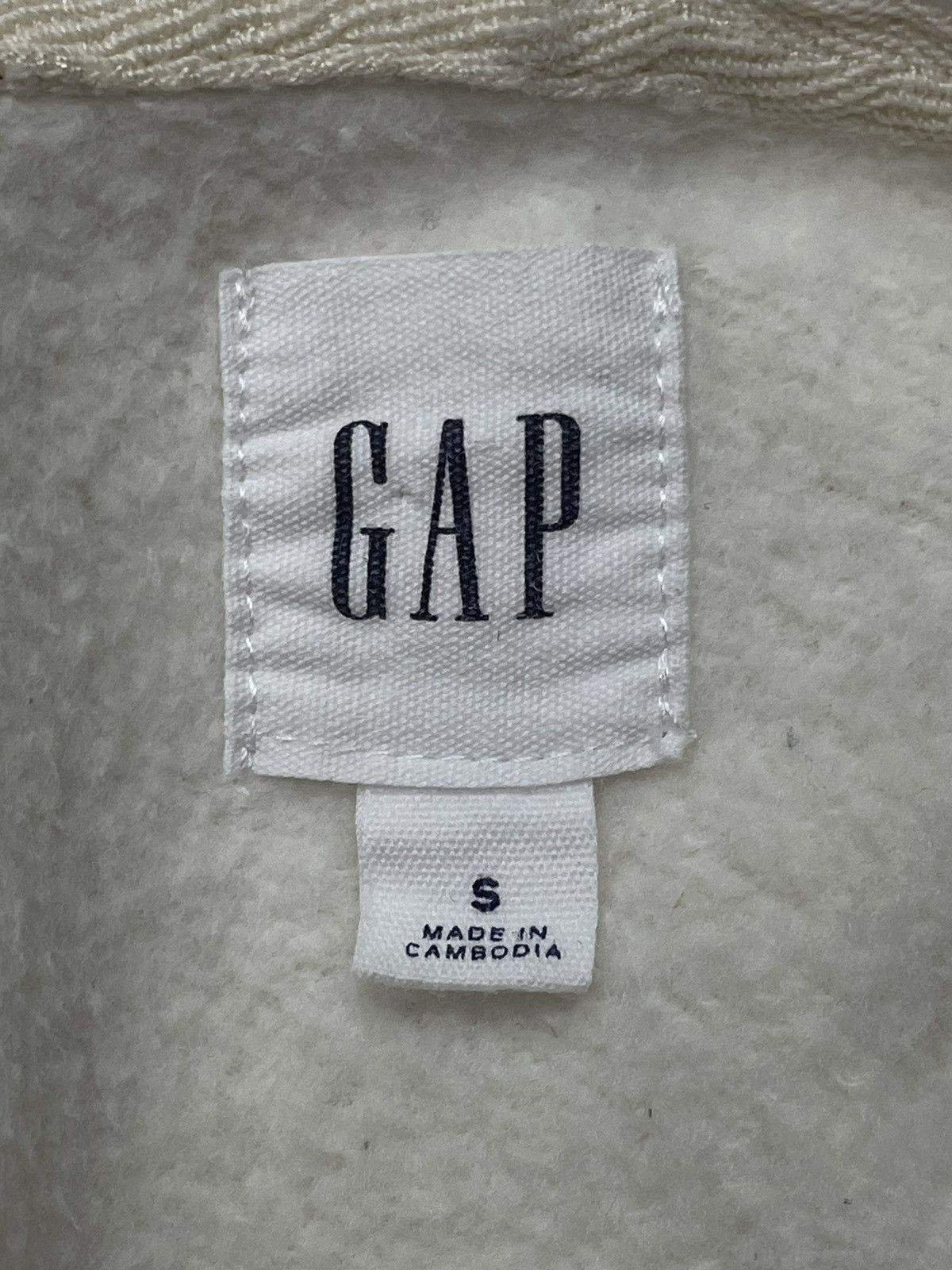 Gap × Vintage GAP Cream Hoodie SpellOut Collegiate Travis Kanye Style Size US S / EU 44-46 / 1 - 4 Thumbnail