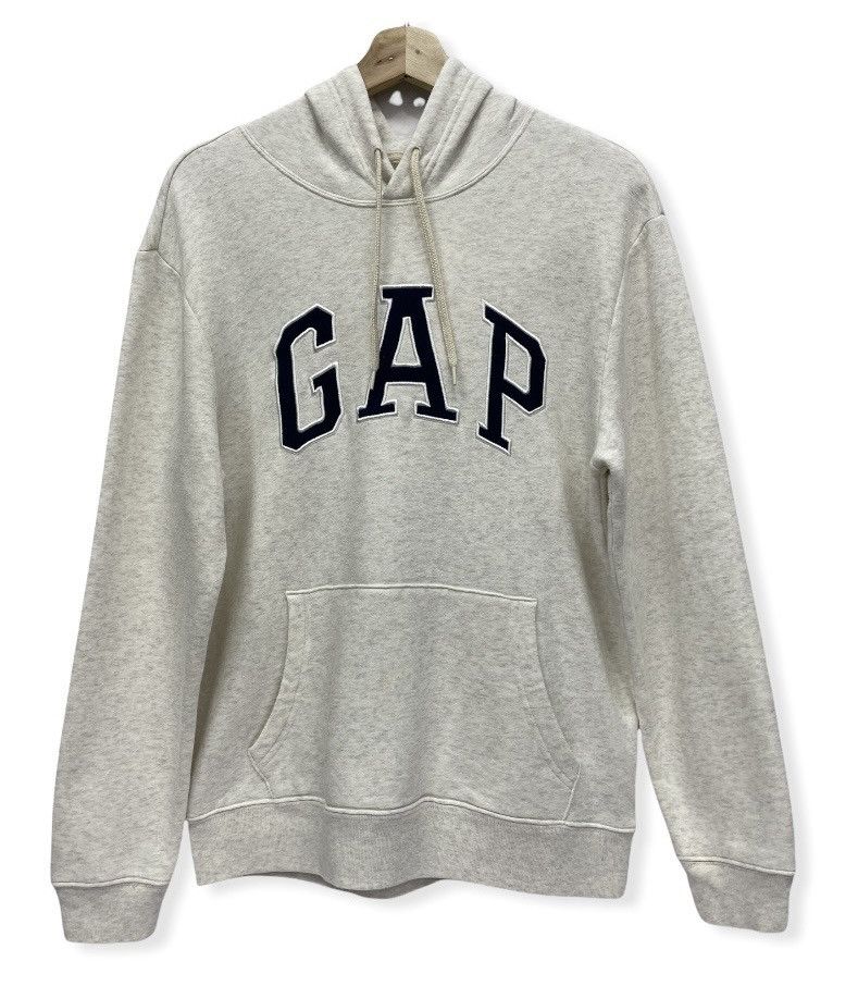 Gap × Vintage GAP Cream Hoodie SpellOut Collegiate Travis Kanye Style Size US S / EU 44-46 / 1 - 1 Thumbnail