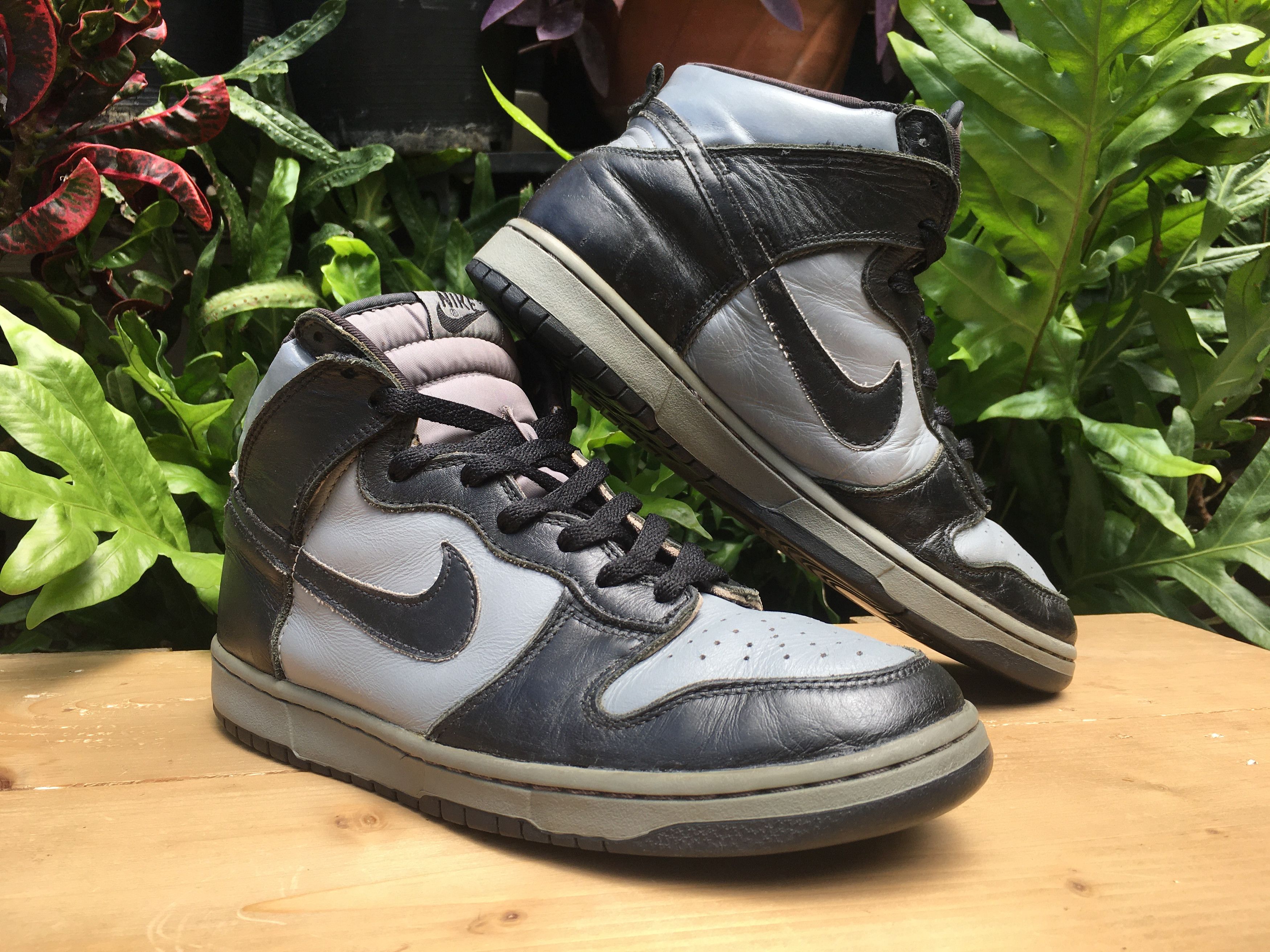 Nike Vintage Nike Dunk High LE Black Cool Grey 1999 Size US 10 / EU 43 - 5 Thumbnail