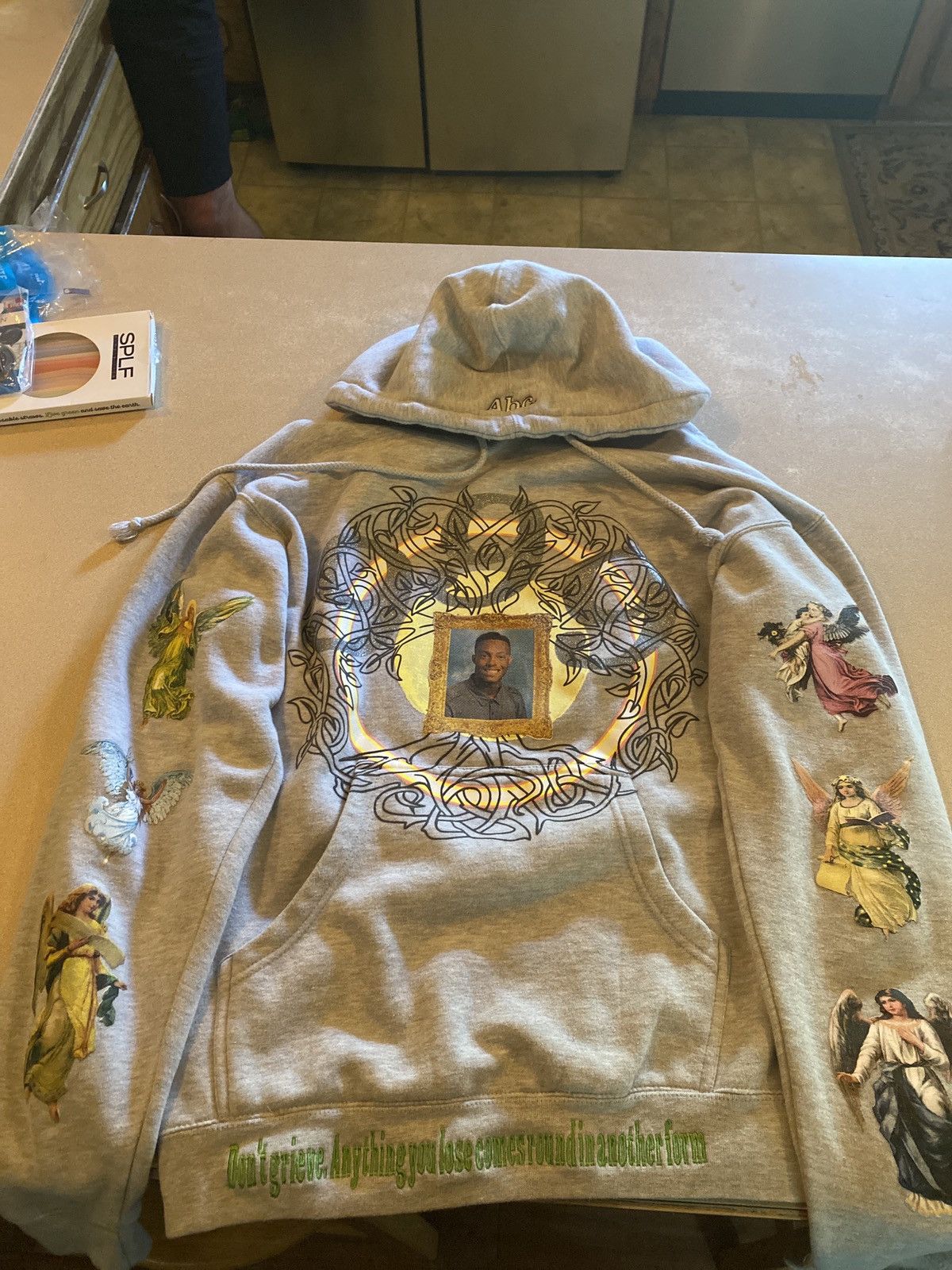 999 Club × Advisory Board Crystals Abc. x Juice WRLD Conspiracy of Hope  Portrait Hoodie | Grailed