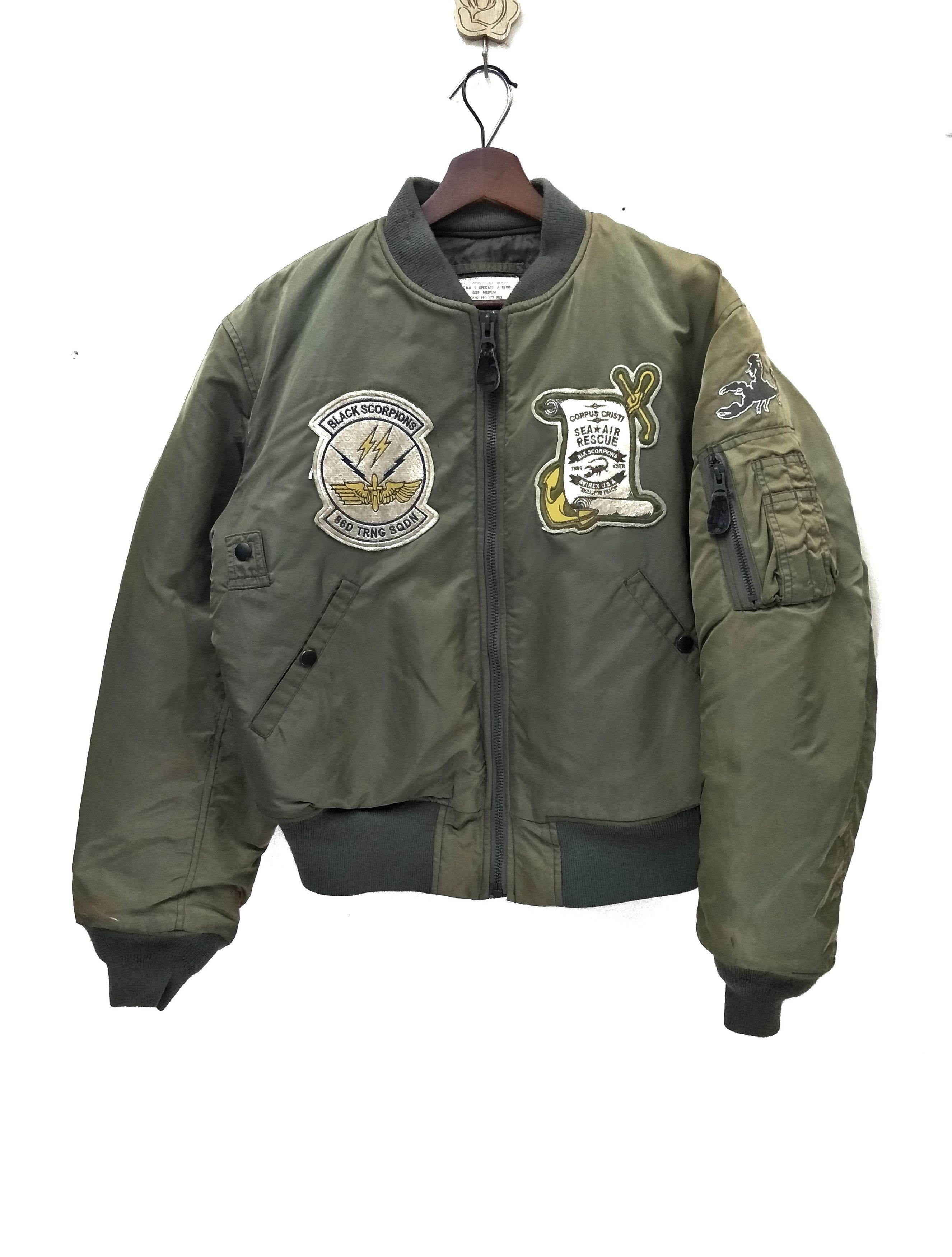 Avirex Vintage Avirex Flight Bombers Jacket Black Scorpions Size US M / EU 48-50 / 2 - 1 Thumbnail