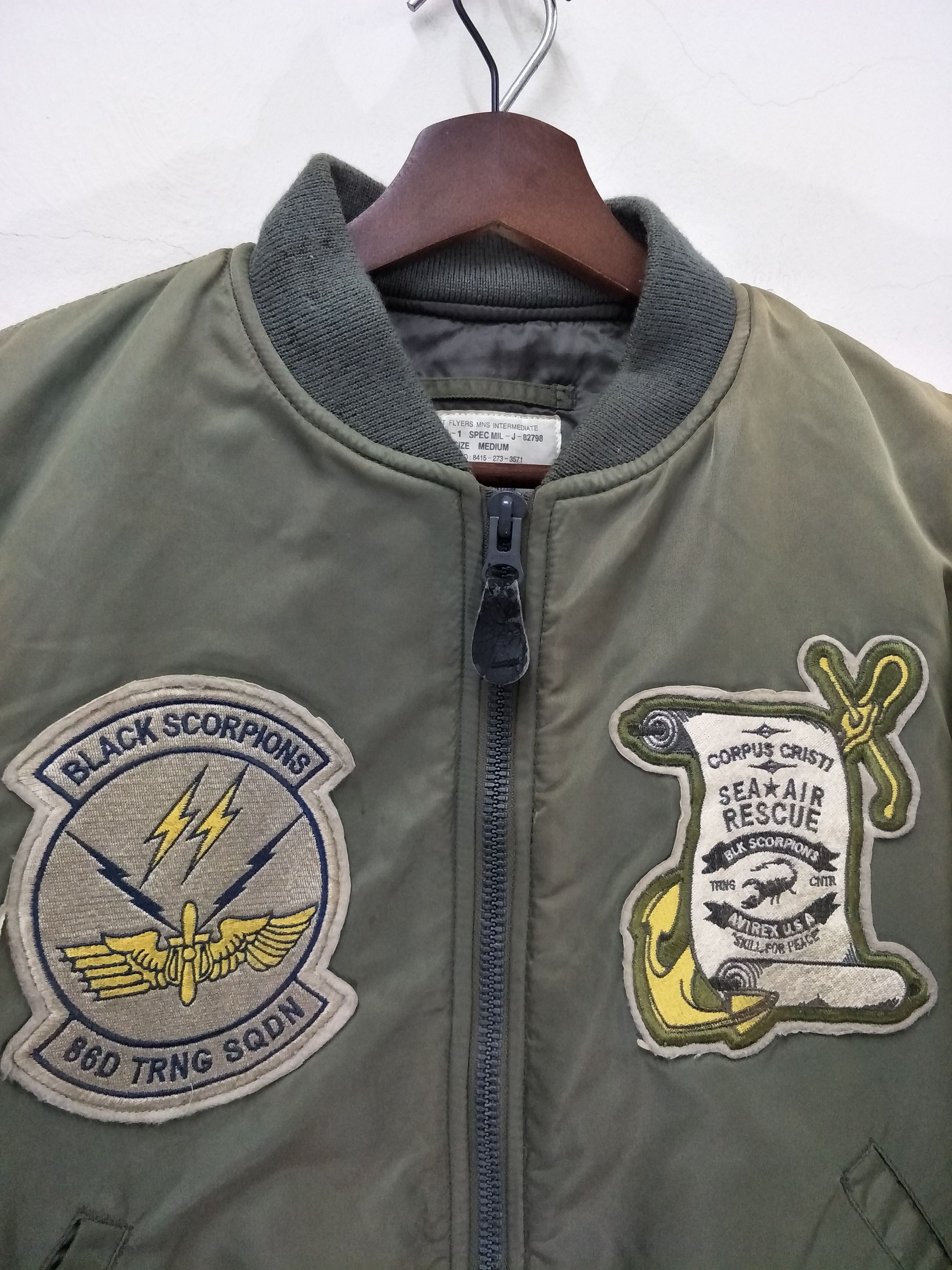 Avirex Vintage Avirex Flight Bombers Jacket Black Scorpions Size US M / EU 48-50 / 2 - 6 Thumbnail