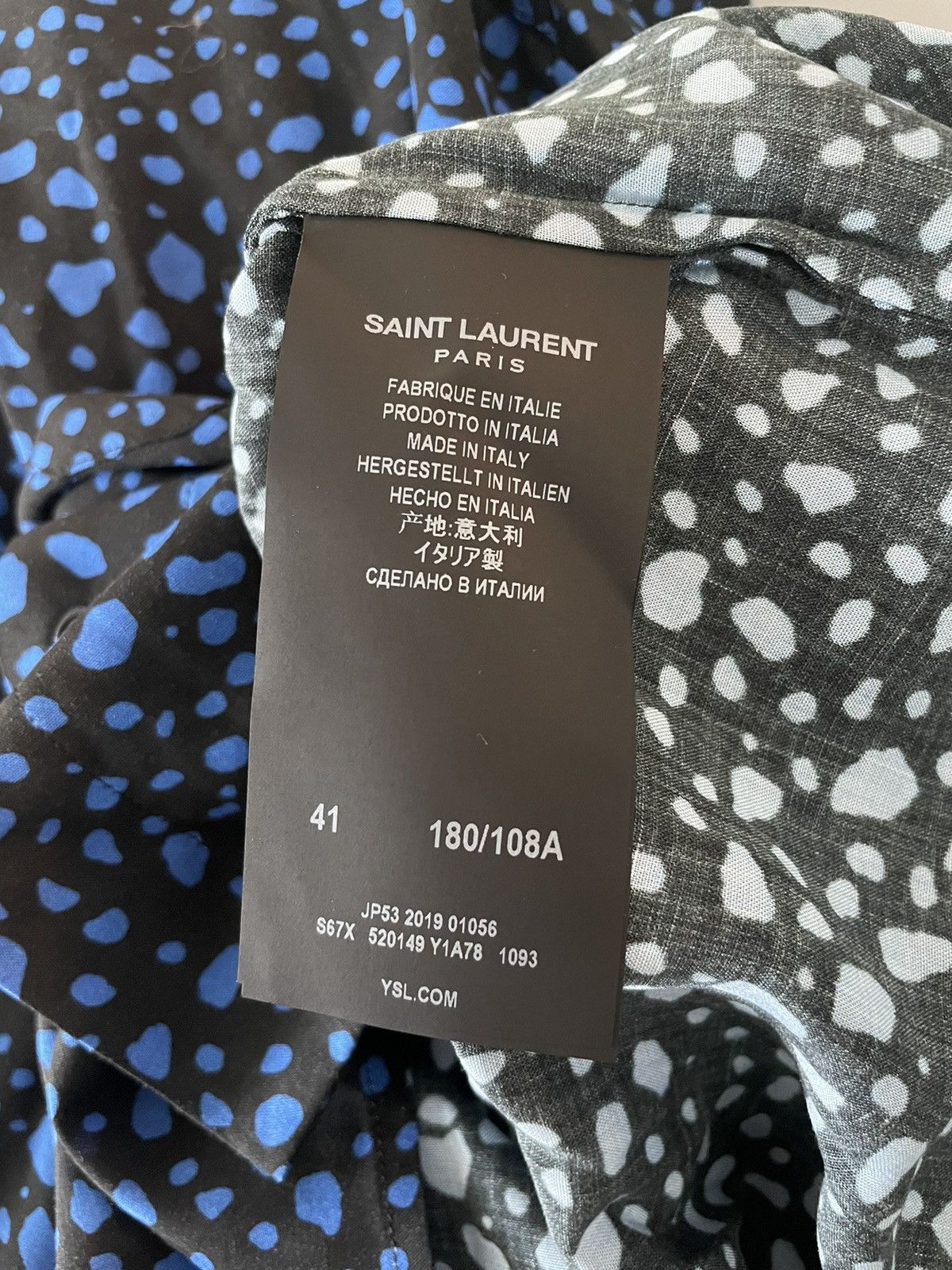 Hedi Slimane × Saint Laurent Paris × Yves Saint Laurent $1,200 Value Rare Runway Leopard Shirt Limited Edition NEW Size US M / EU 48-50 / 2 - 5 Thumbnail