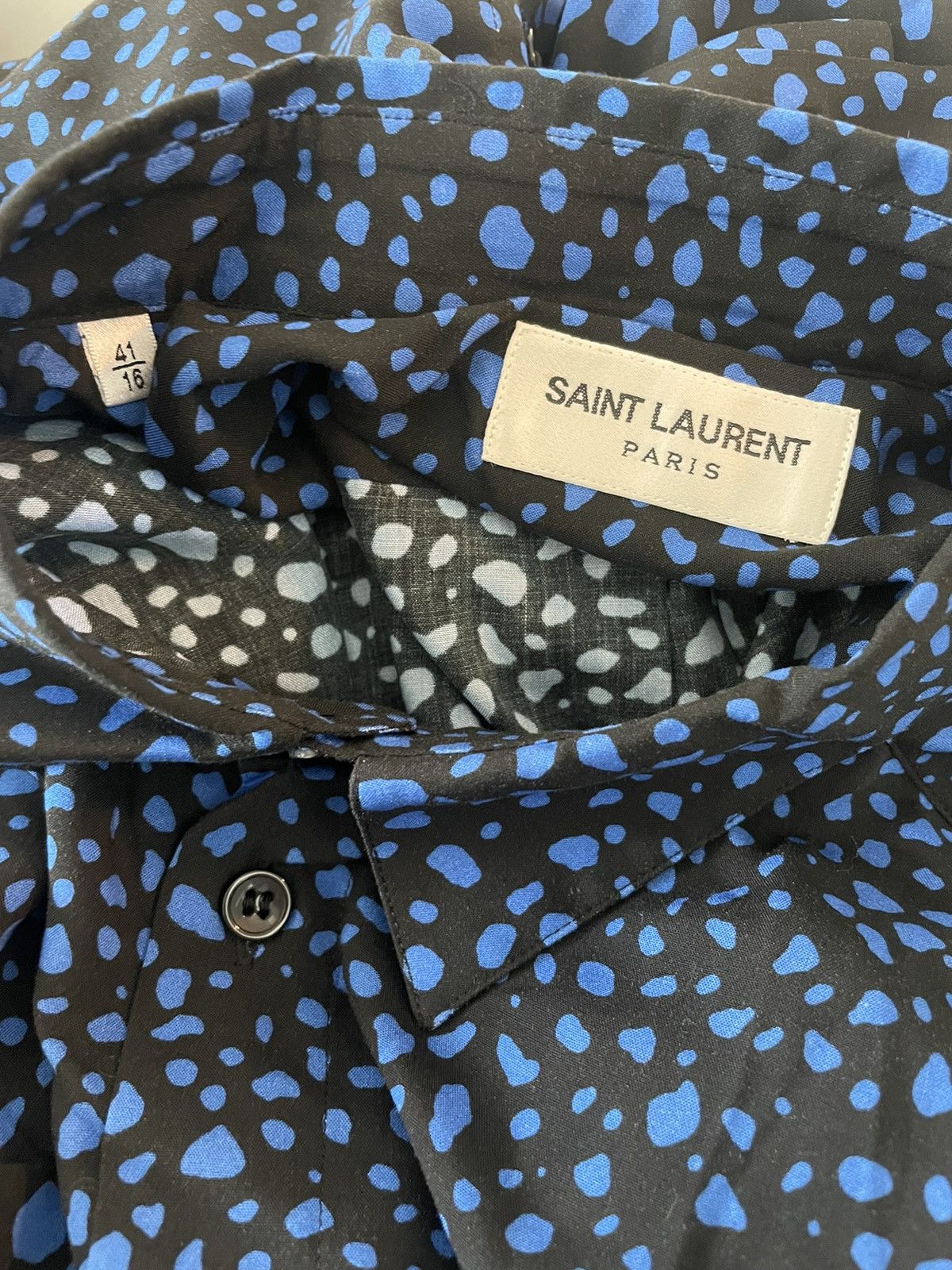 Hedi Slimane × Saint Laurent Paris × Yves Saint Laurent $1,200 Value Rare Runway Leopard Shirt Limited Edition NEW Size US M / EU 48-50 / 2 - 6 Thumbnail