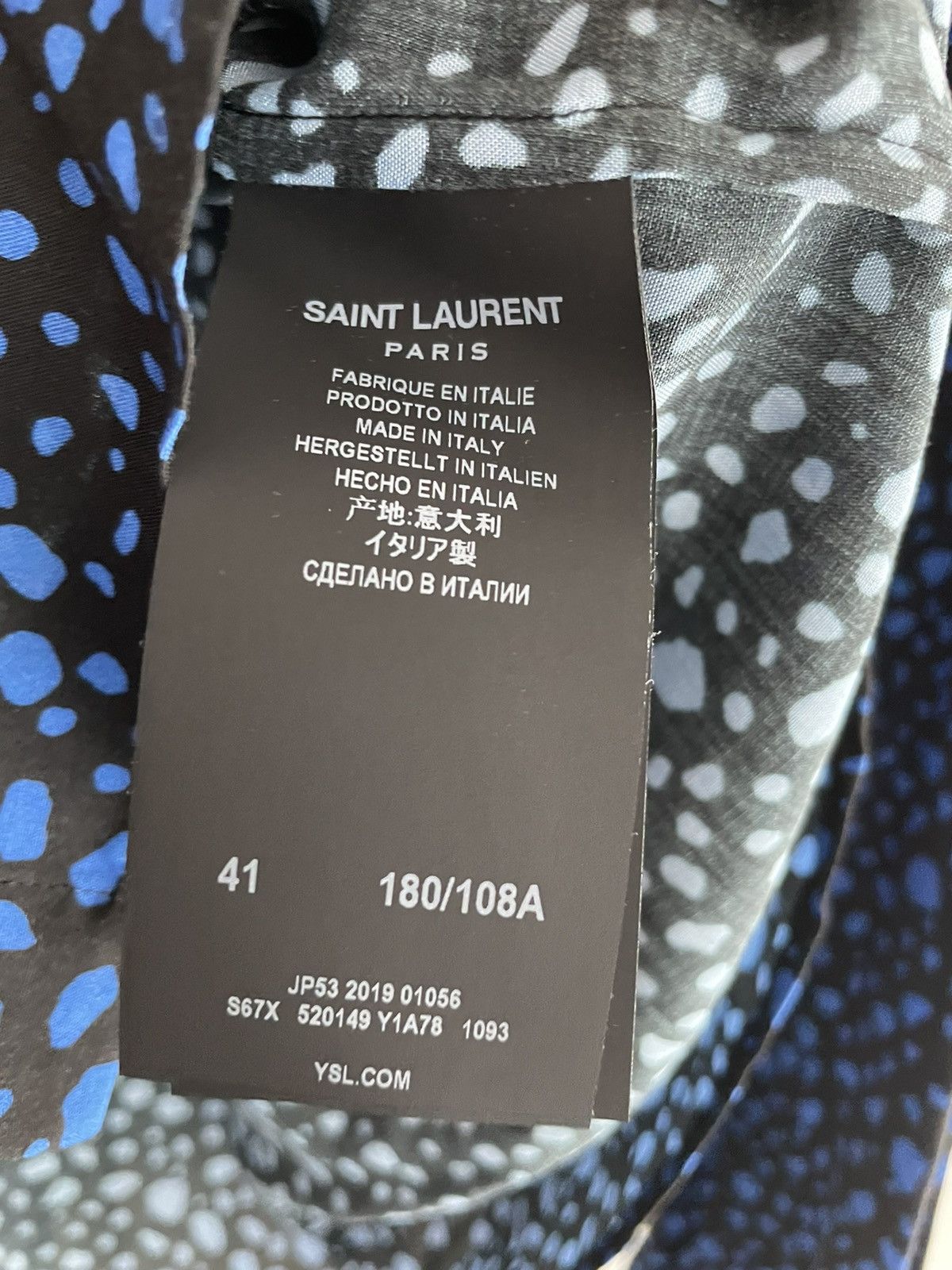 Hedi Slimane × Saint Laurent Paris × Yves Saint Laurent $1,200 Value Rare Runway Leopard Shirt Limited Edition NEW Size US M / EU 48-50 / 2 - 9 Thumbnail