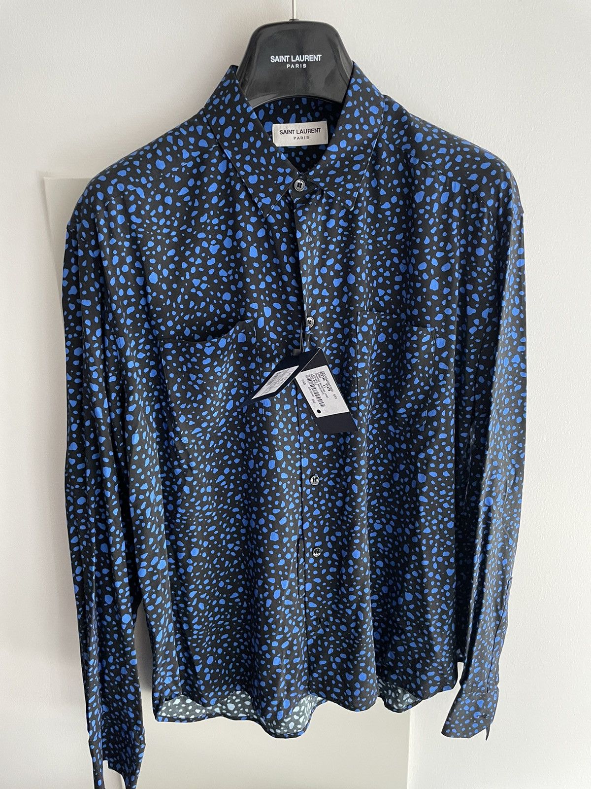 Hedi Slimane × Saint Laurent Paris × Yves Saint Laurent $1,200 Value Rare Runway Leopard Shirt Limited Edition NEW Size US M / EU 48-50 / 2 - 17 Thumbnail