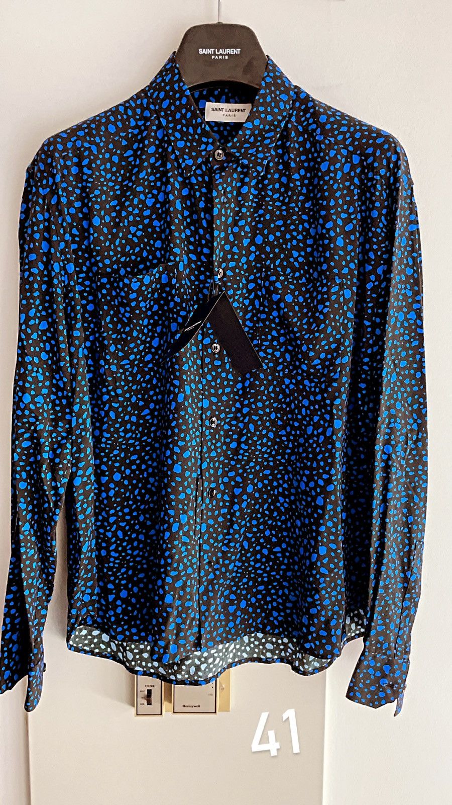 Hedi Slimane × Saint Laurent Paris × Yves Saint Laurent $1,200 Value Rare Runway Leopard Shirt Limited Edition NEW Size US M / EU 48-50 / 2 - 3 Thumbnail