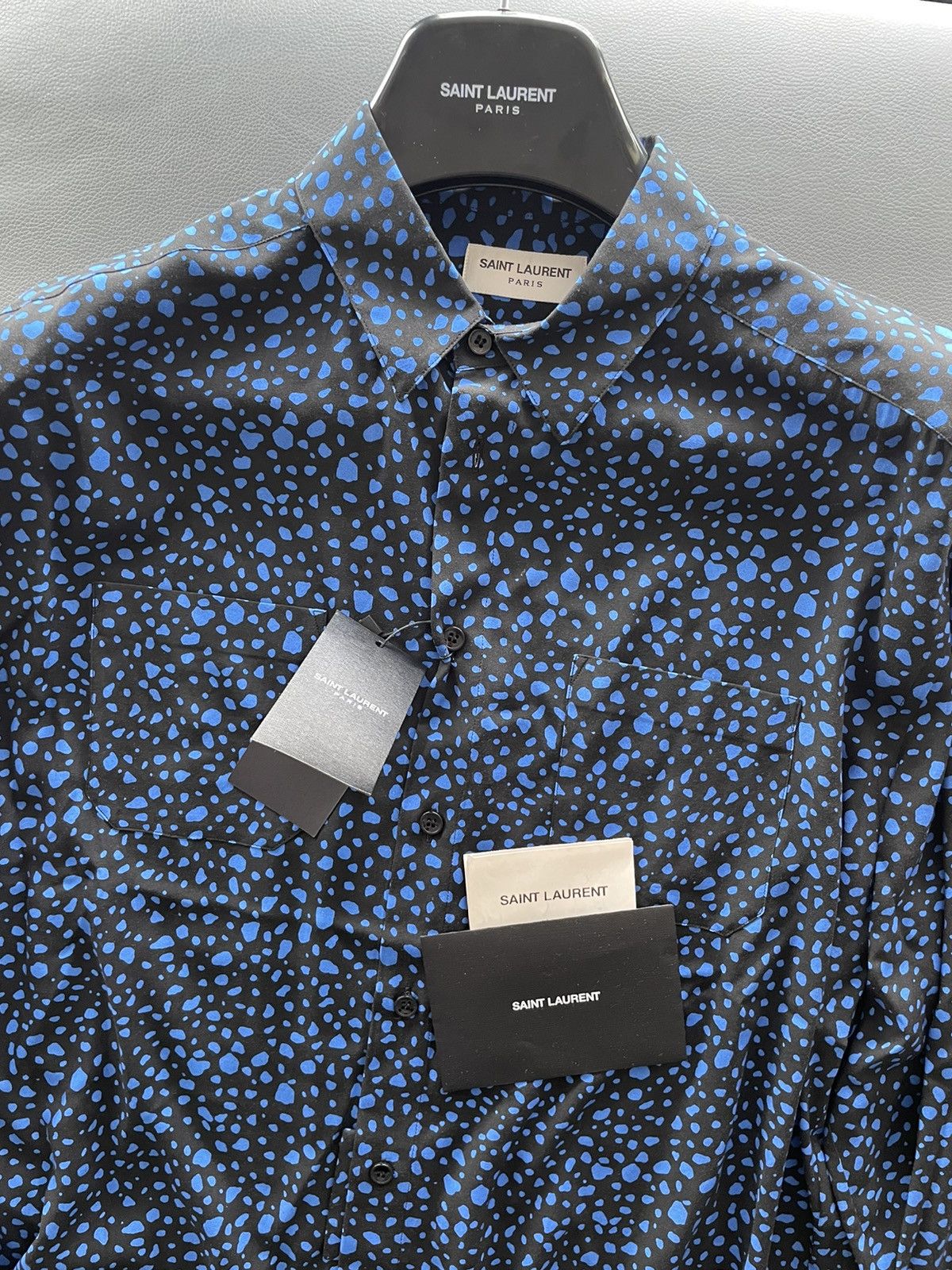 Hedi Slimane × Saint Laurent Paris × Yves Saint Laurent $1,200 Value Rare Runway Leopard Shirt Limited Edition NEW Size US M / EU 48-50 / 2 - 19 Thumbnail