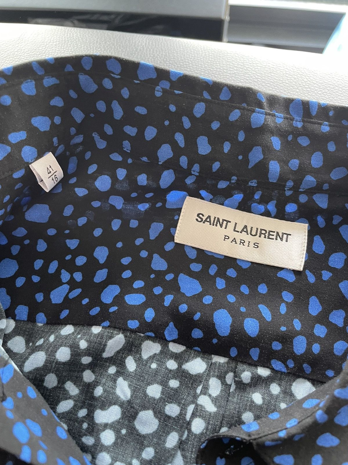 Hedi Slimane × Saint Laurent Paris × Yves Saint Laurent $1,200 Value Rare Runway Leopard Shirt Limited Edition NEW Size US M / EU 48-50 / 2 - 21 Thumbnail