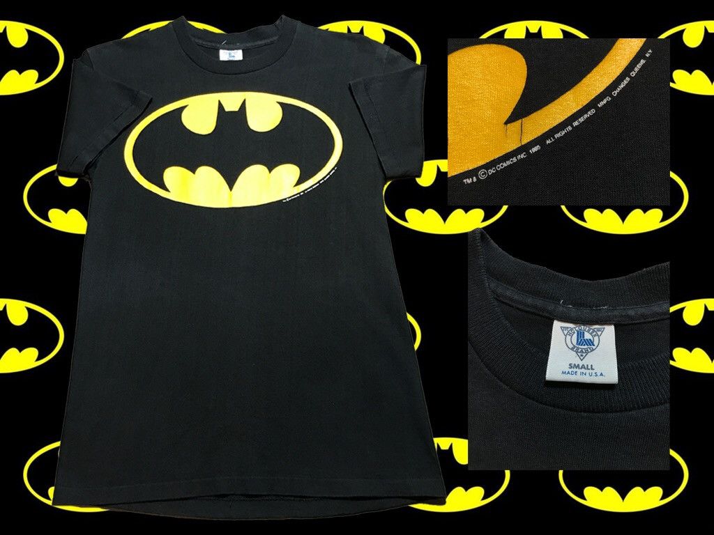 DC Comics × Vintage Batman logo 1985 t shirt Size US S / EU 44-46 / 1 - 1 Thumbnail