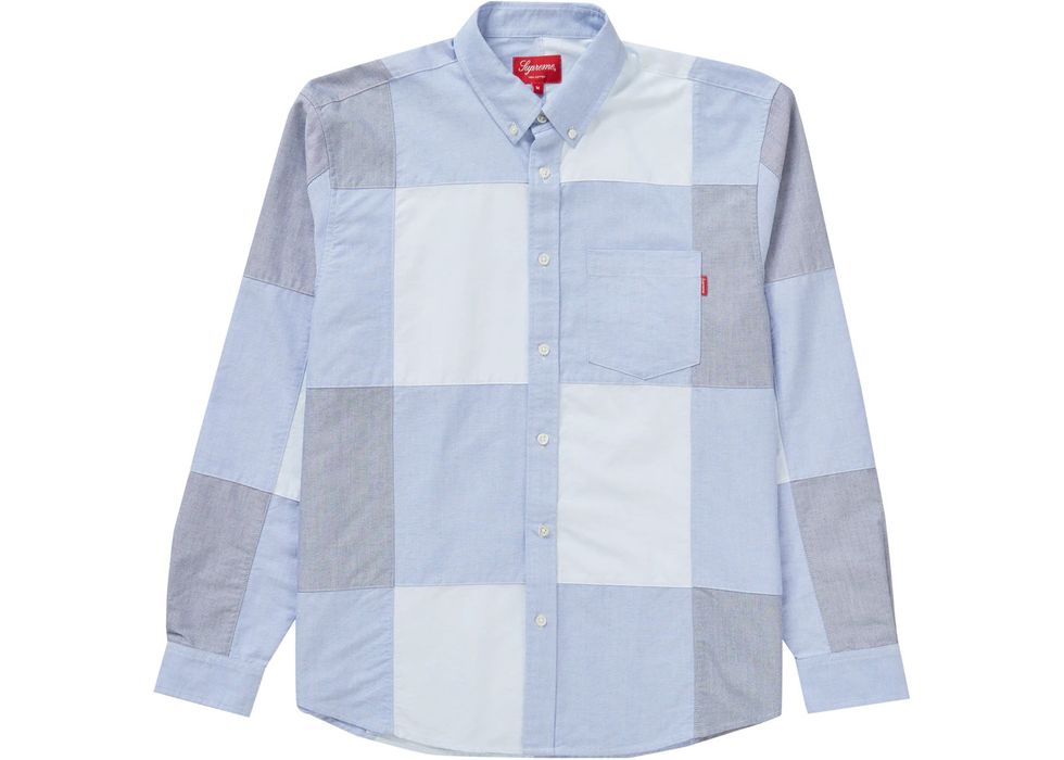 Supreme Supreme Patchwork Oxford Shirt Blue | Grailed