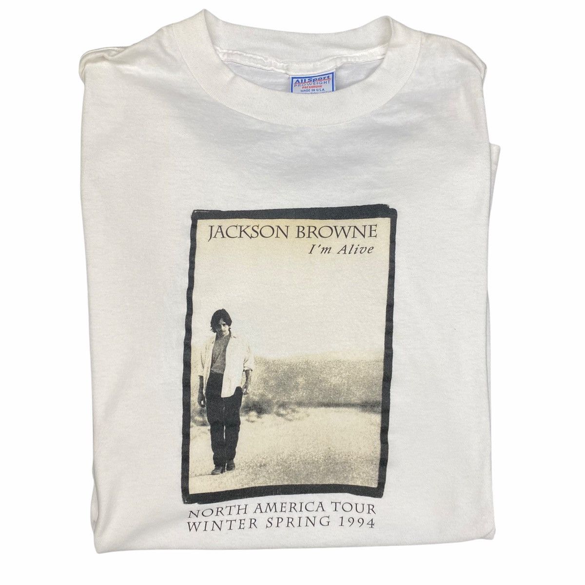 Jackson Browne Spring 2004 tour promo T Shirt . VENUES