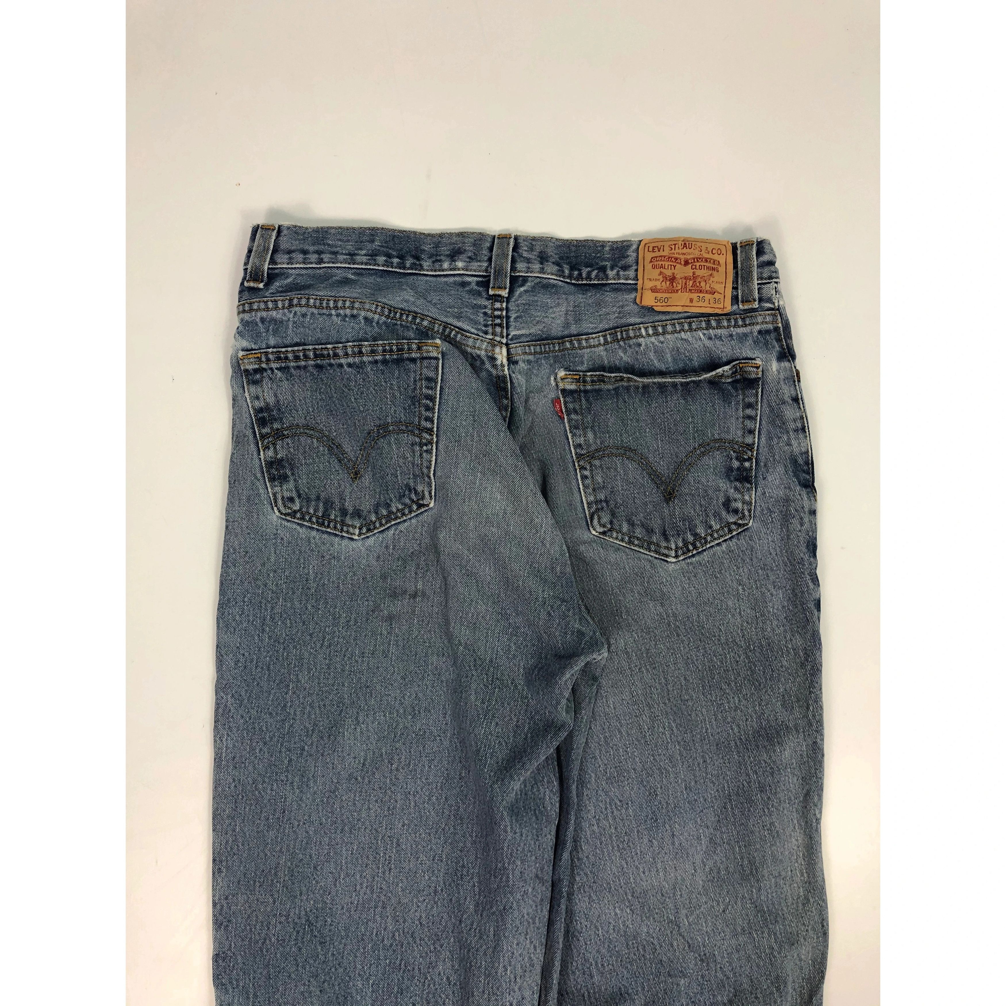 Levi's Vintage Levis 560 Comfort Fit Faded Denim DP0083 Size US 37 - 4 Thumbnail