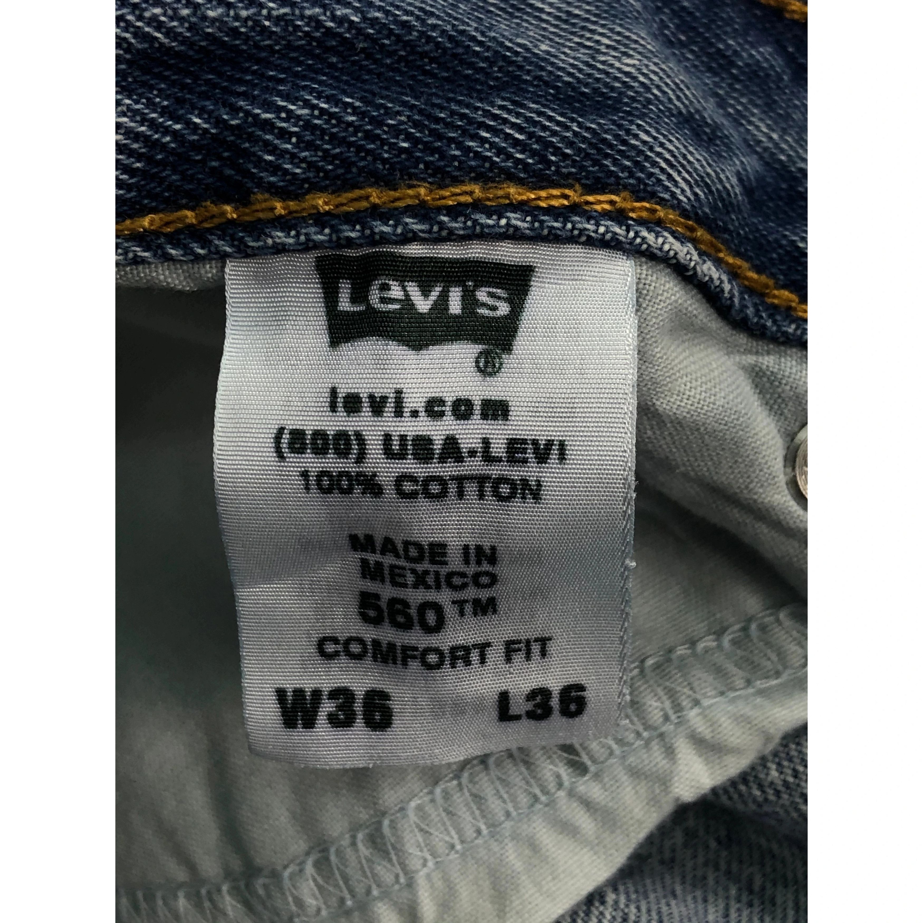 Levi's Vintage Levis 560 Comfort Fit Faded Denim DP0083 Size US 37 - 8 Thumbnail