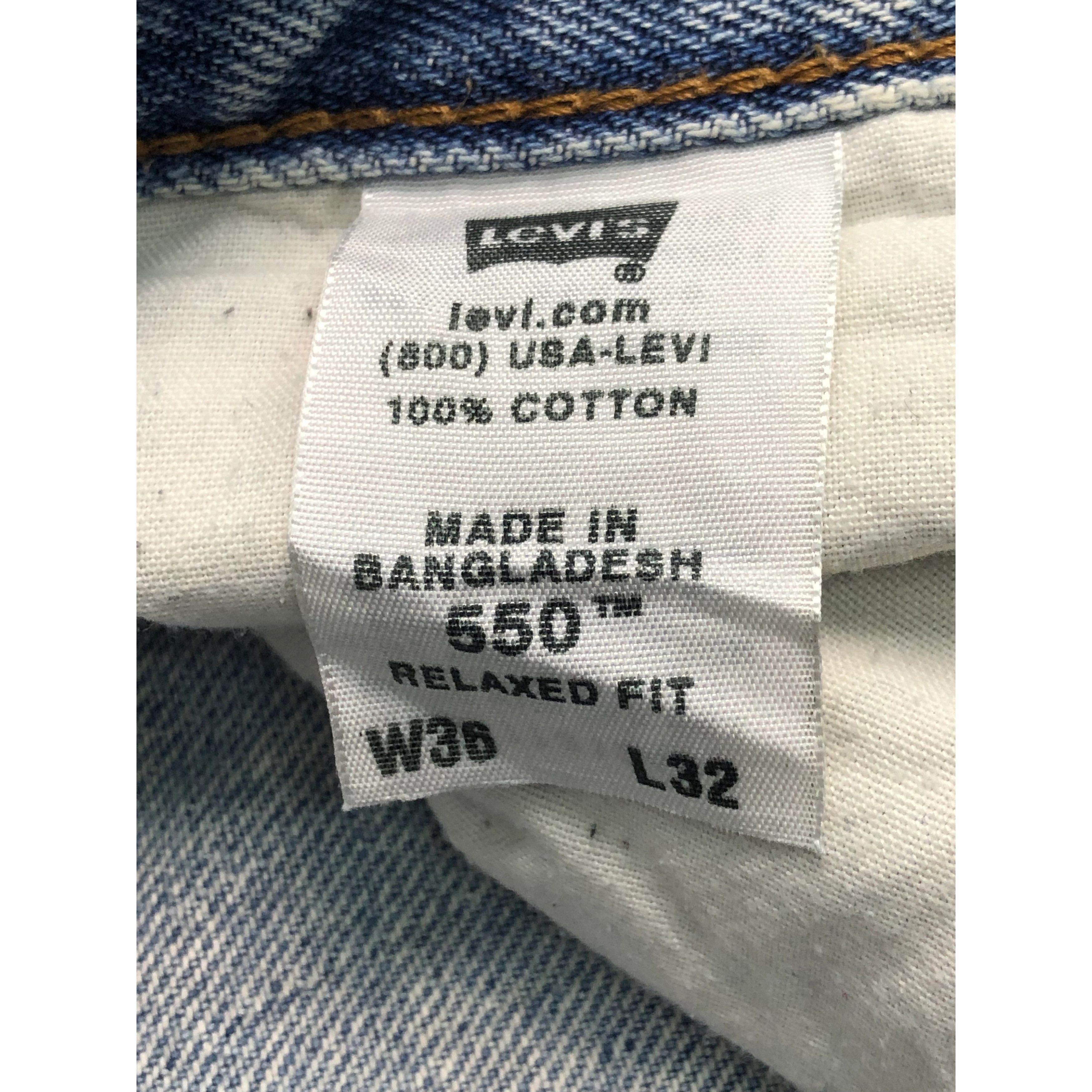 Levi's Vintage Sun Faded Levis 550 Jeans Lightwash DP0534 Size US 37 - 8 Thumbnail
