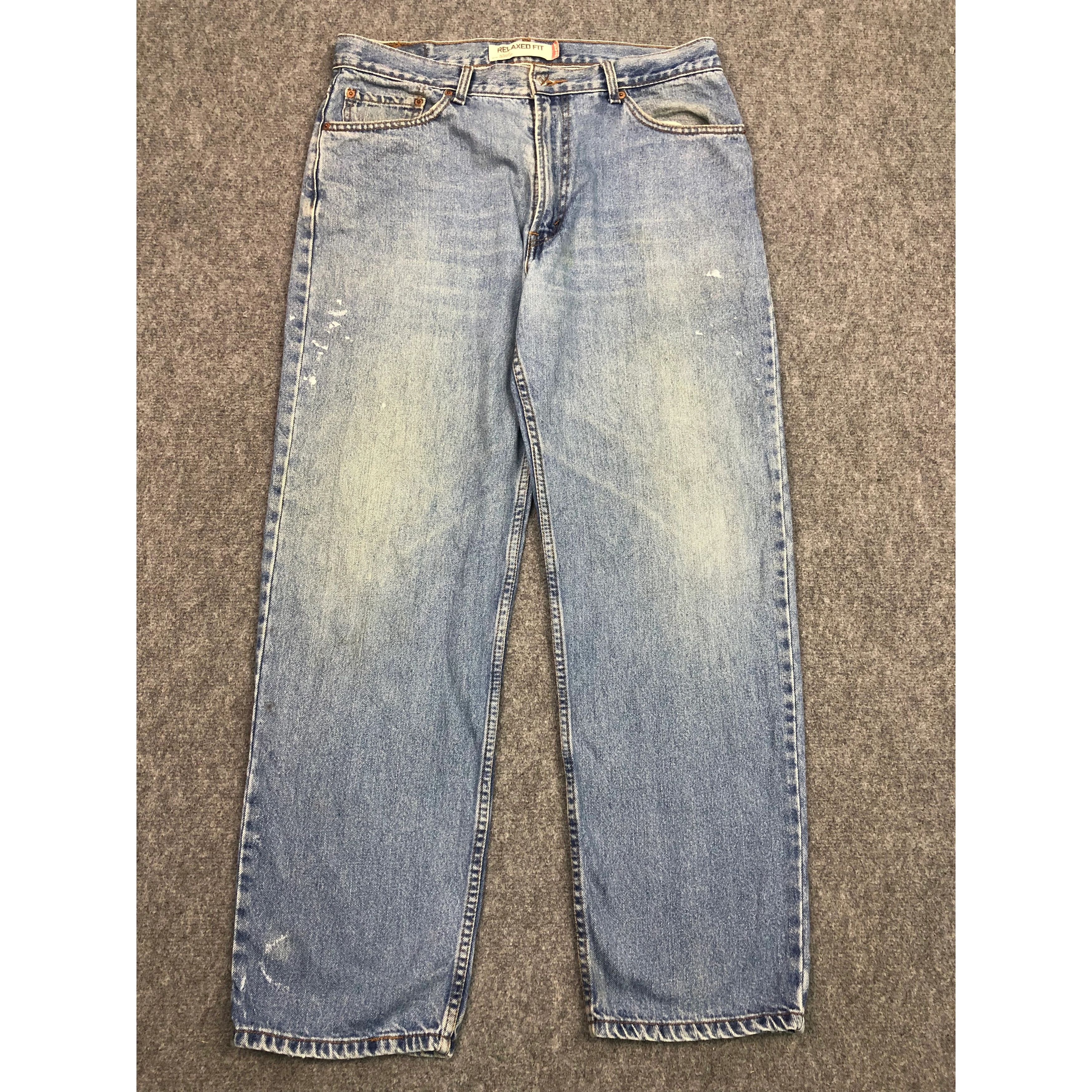 image of Sun Faded Levis 550 Jeans Lightwash in Light Blue Jeans, Men's (Size 37)
