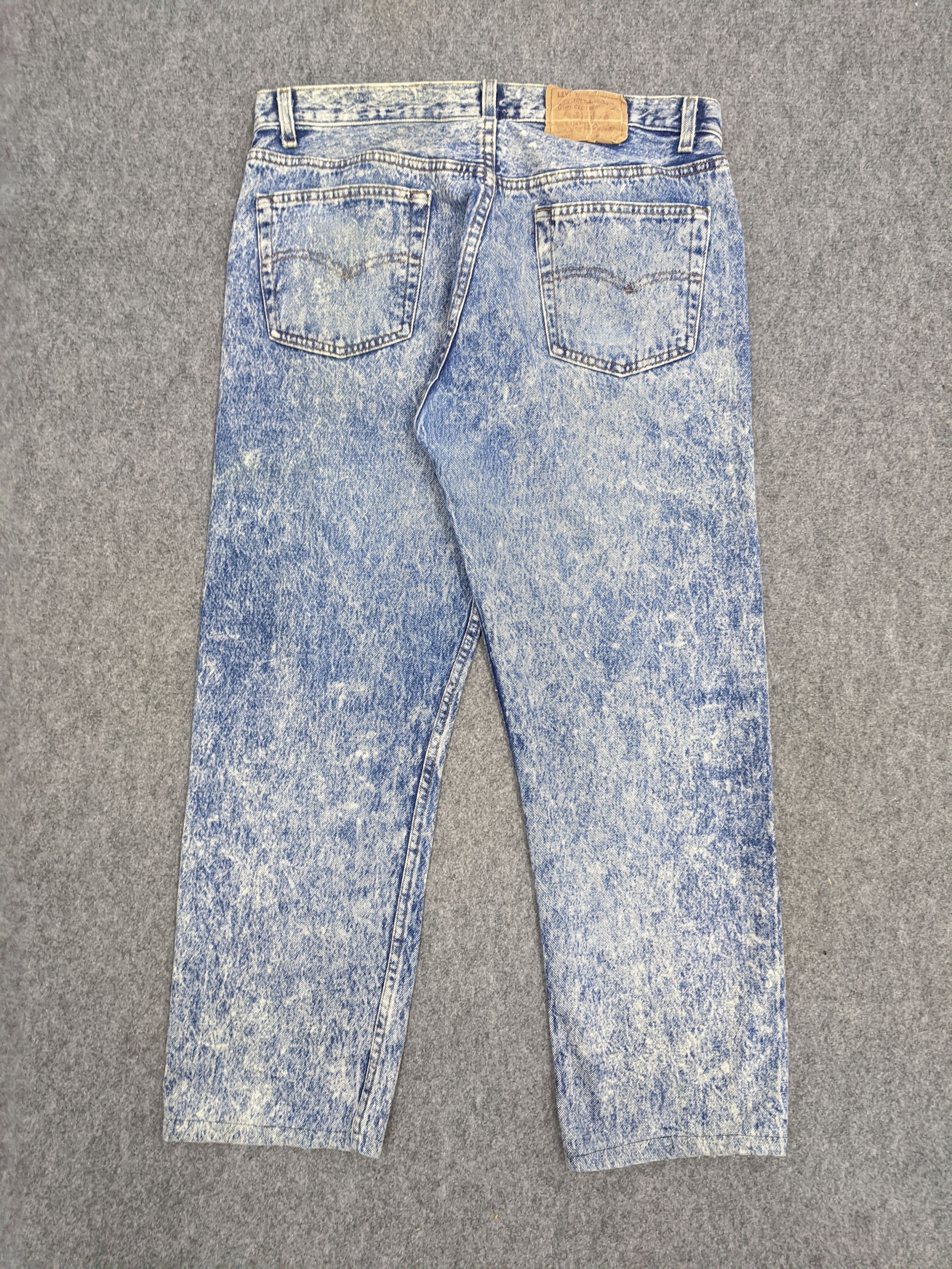 Levi's Vintage 90s Levis 501 Acid Wash Jeans DP0817 Size US 35 - 3 Thumbnail