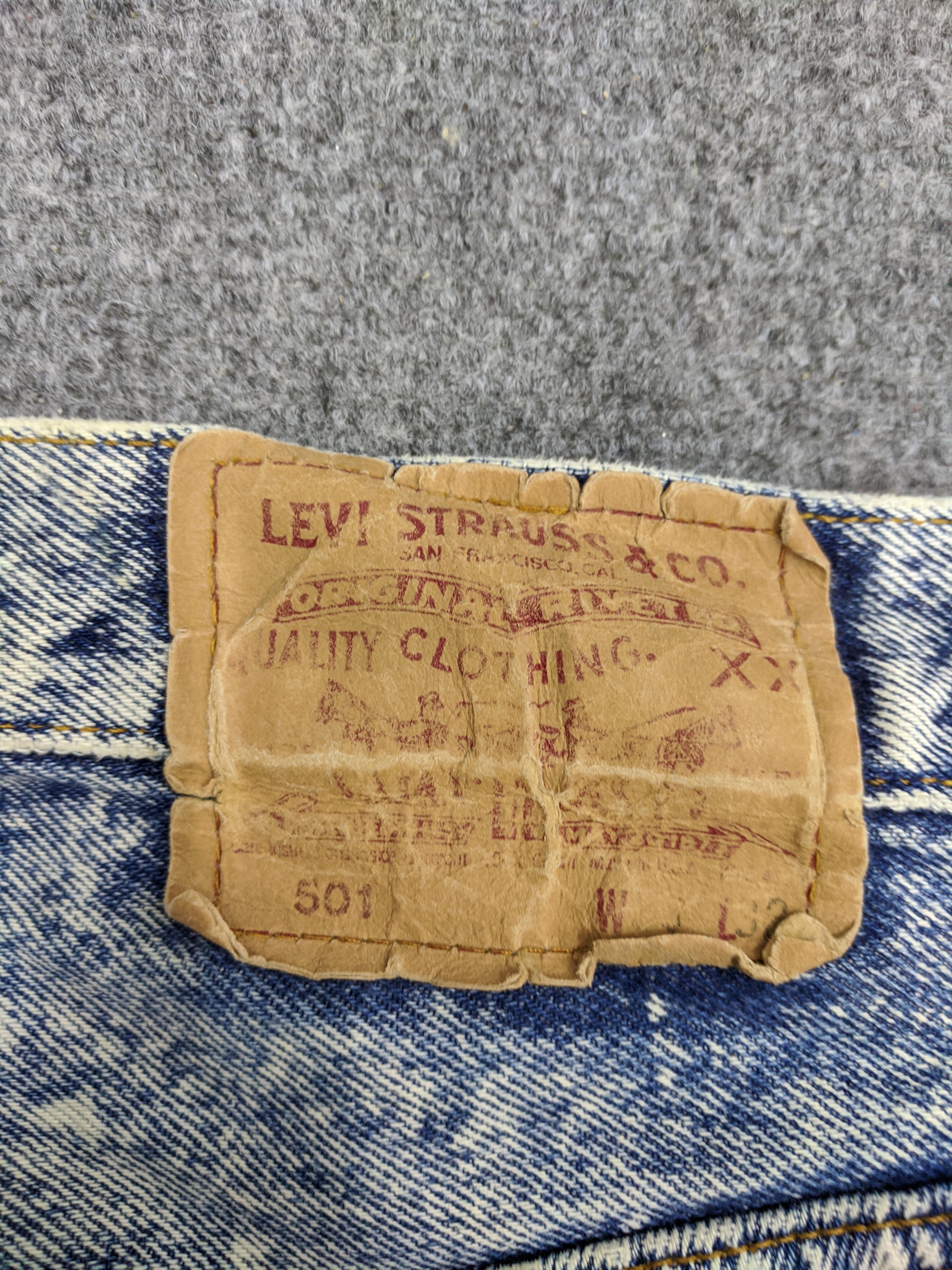 Levi's Vintage 90s Levis 501 Acid Wash Jeans DP0817 Size US 35 - 5 Thumbnail
