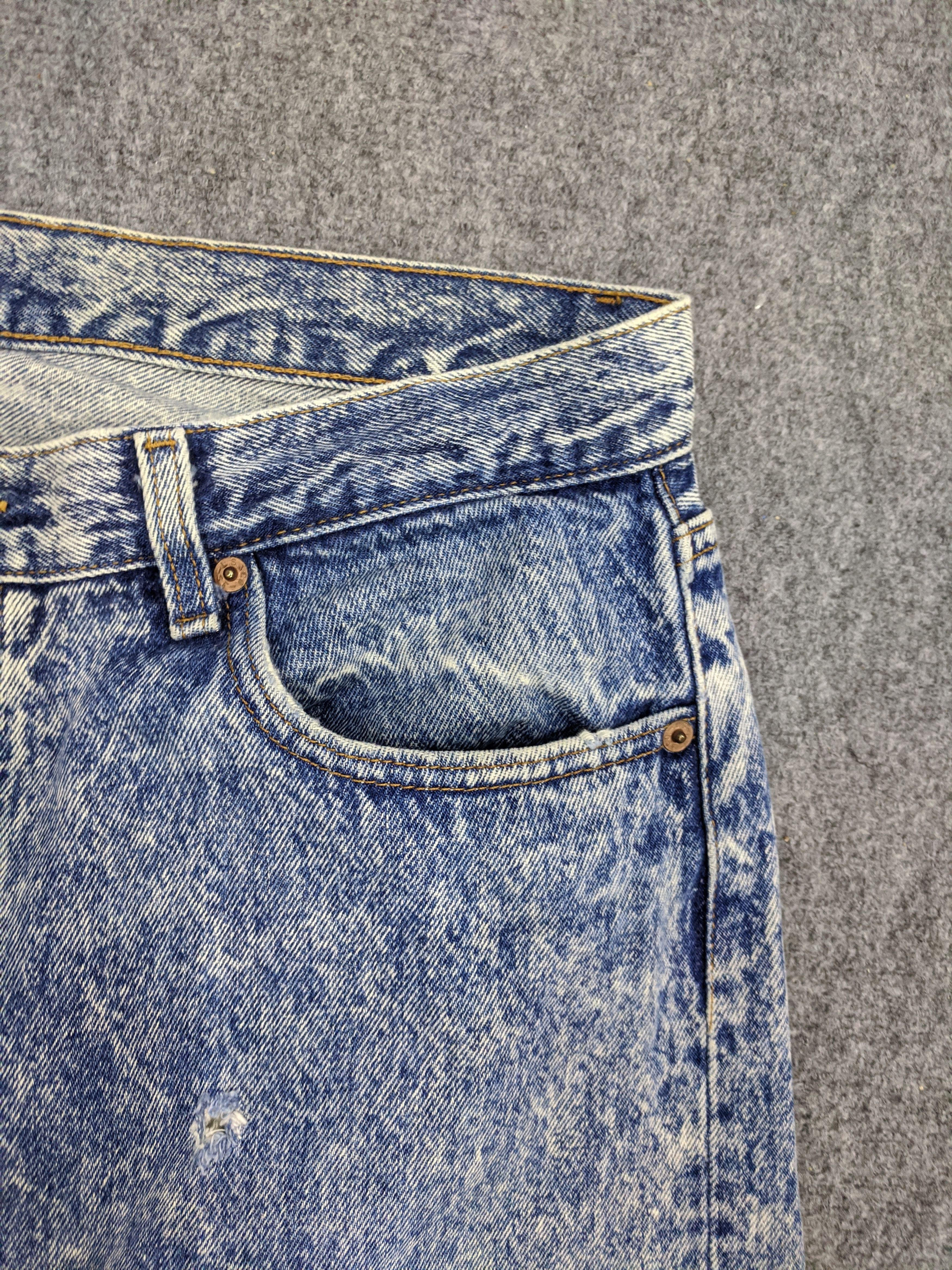 Levi's Vintage 90s Levis 501 Acid Wash Jeans DP0817 Size US 35 - 7 Thumbnail
