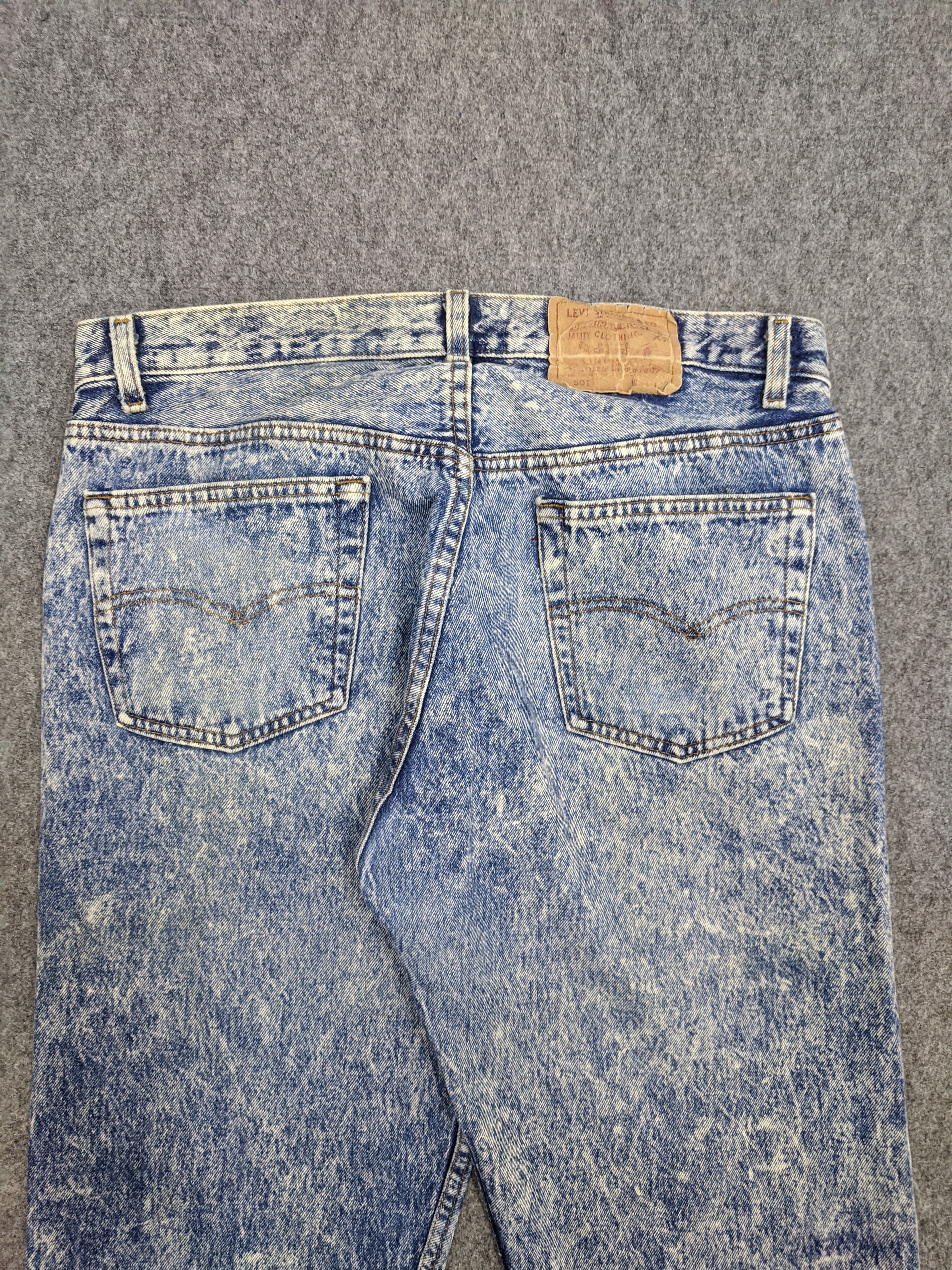 Levi's Vintage 90s Levis 501 Acid Wash Jeans DP0817 Size US 35 - 4 Thumbnail