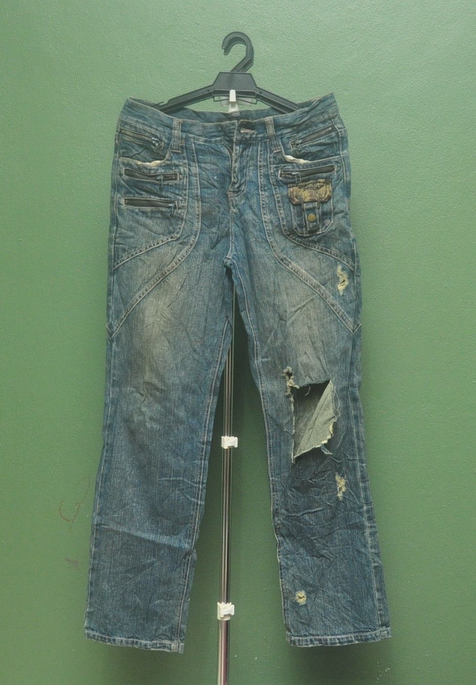 Japanese Brand Vintage Japanese Distressed Jeans Scott Fashion Style Size US 30 / EU 46 - 1 Thumbnail