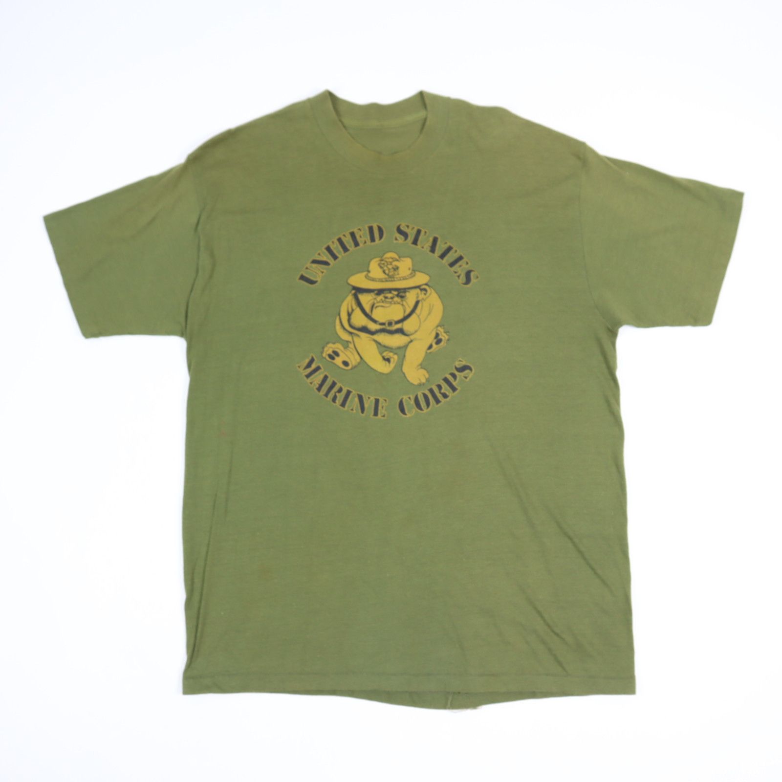 Vintage 80s US Marine Crops Military Bulldog T-Shirt