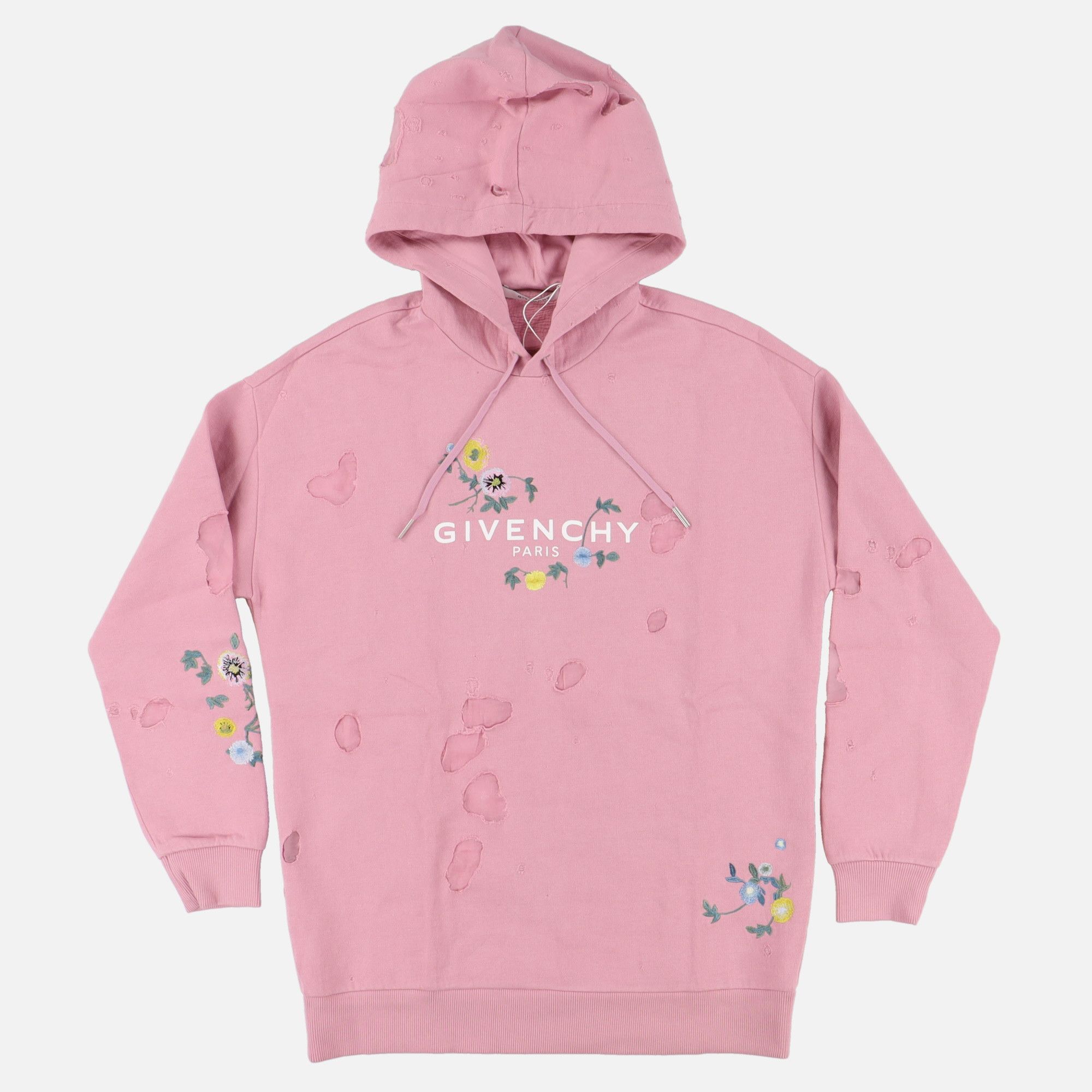 Givenchy destroyed hoodie store pink