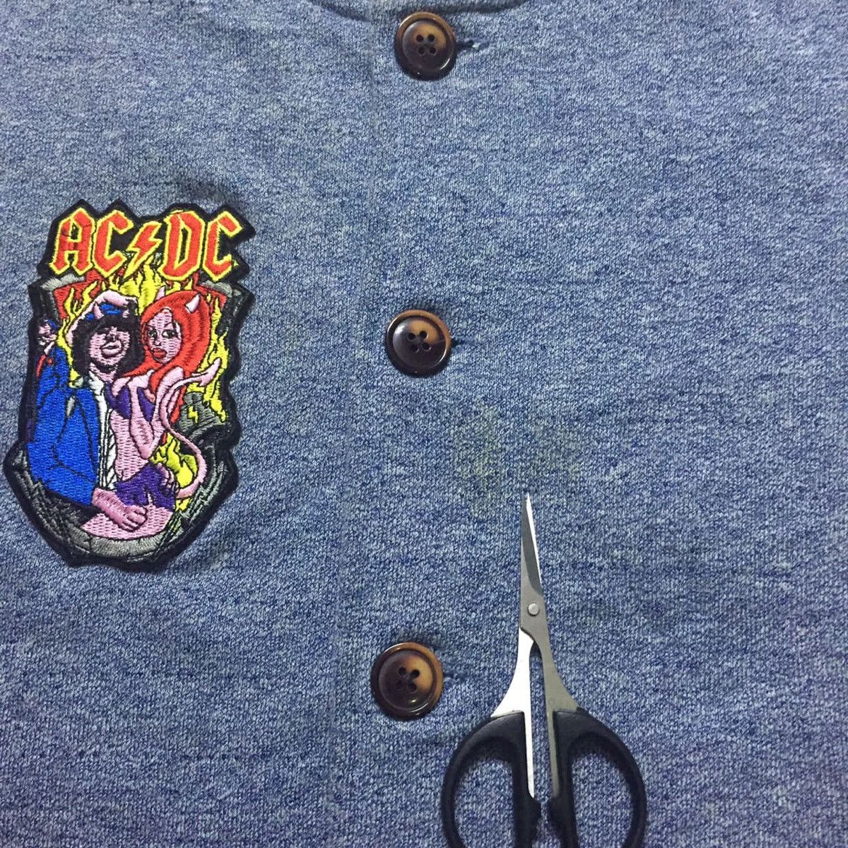 Band Tees × Japanese Brand Back Number Varsity Logo band ACDC Rare Size US M / EU 48-50 / 2 - 7 Thumbnail