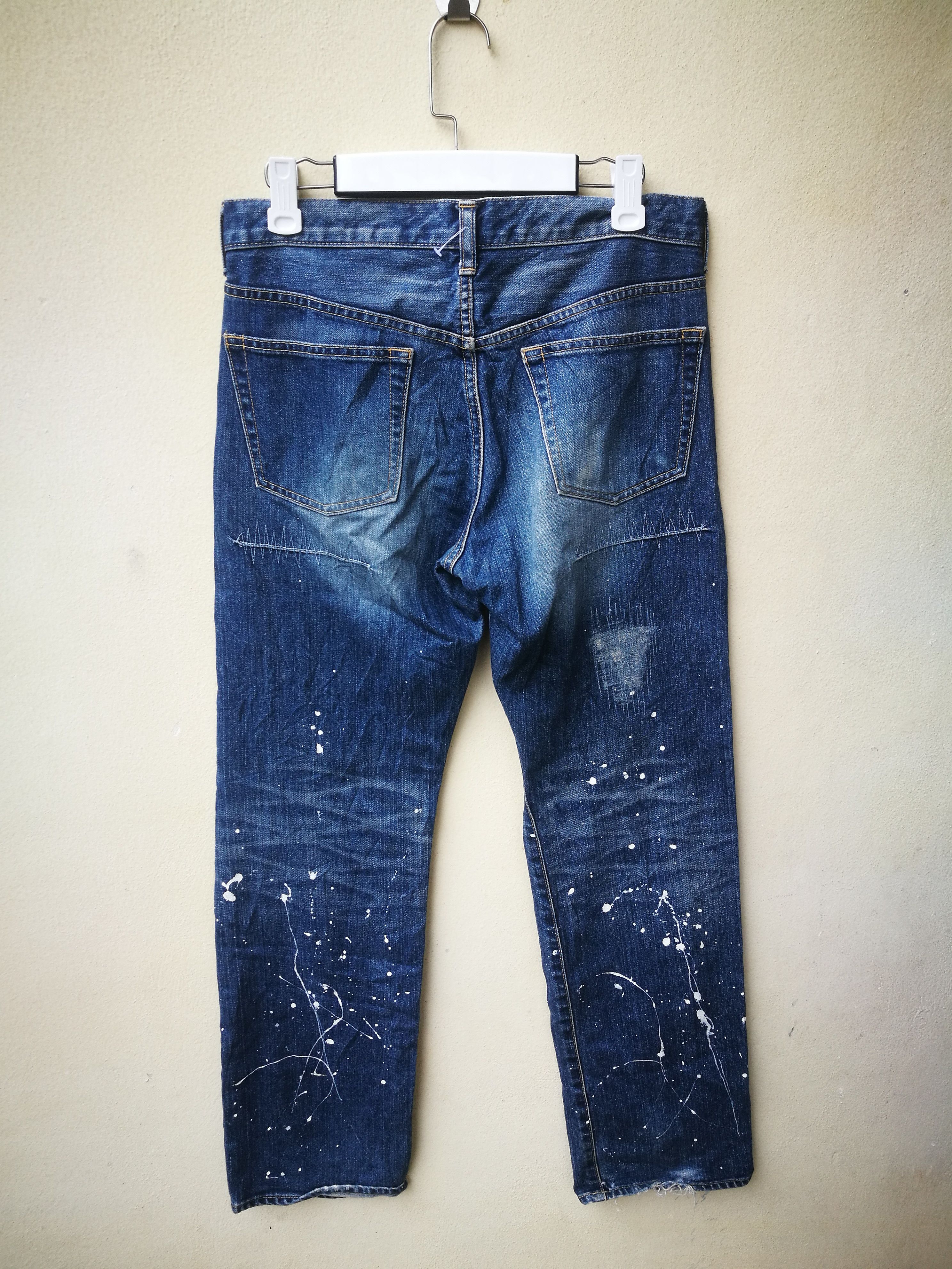 Japanese Brand × Takeo Kikuchi Takeo Kikuchi Distressed Painting Denim Size US 31 - 7 Thumbnail
