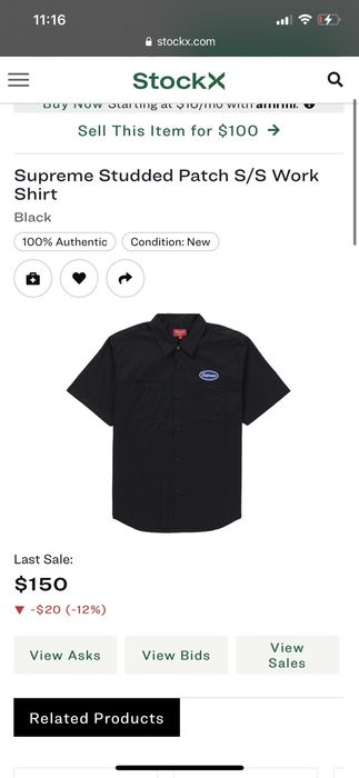 Supreme Supreme Studded Patch Work Shirt | Grailed