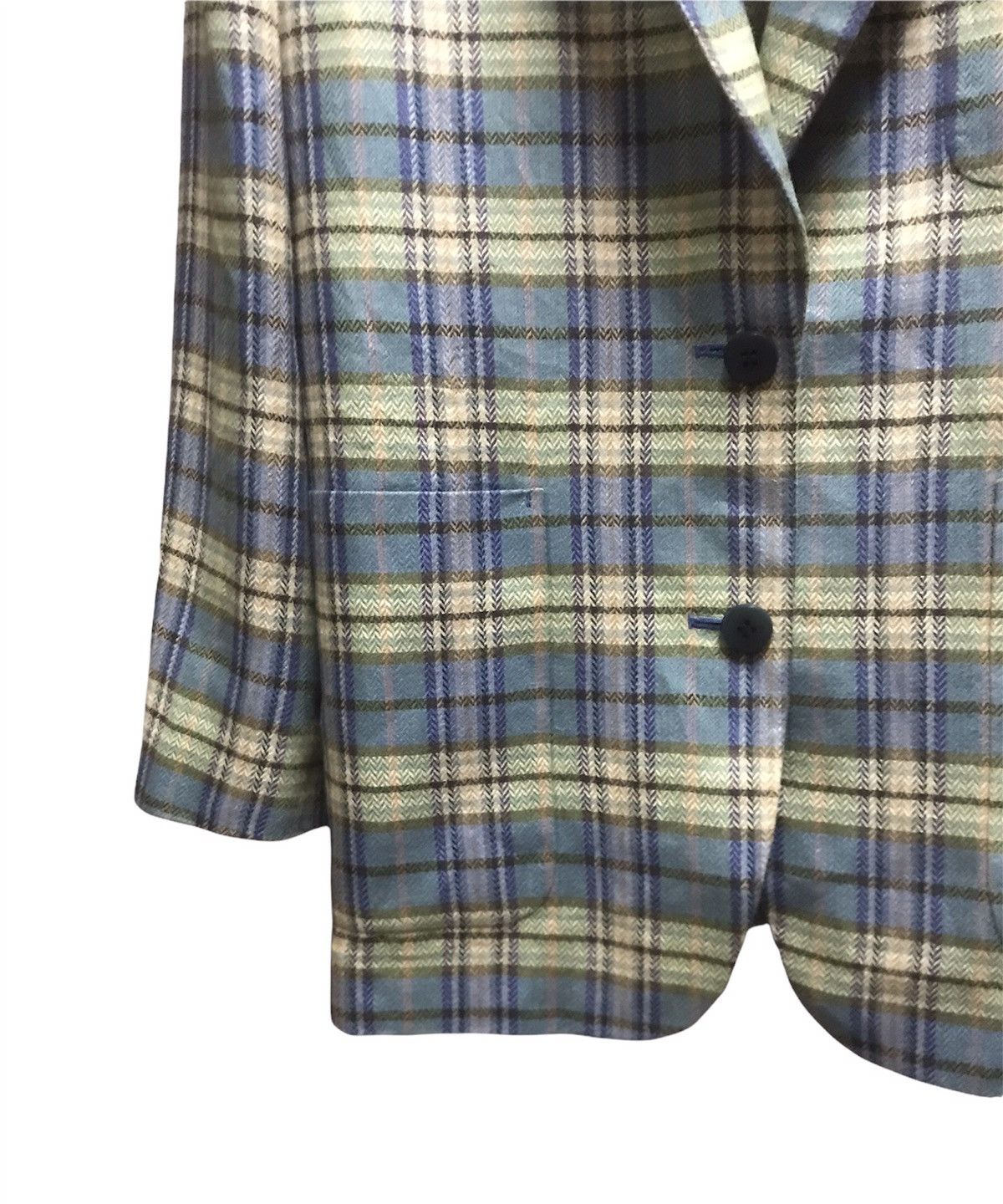 Japanese Brand × Kenzo Composition By Kenzo Plaid Blazer Size US S / EU 44-46 / 1 - 5 Thumbnail