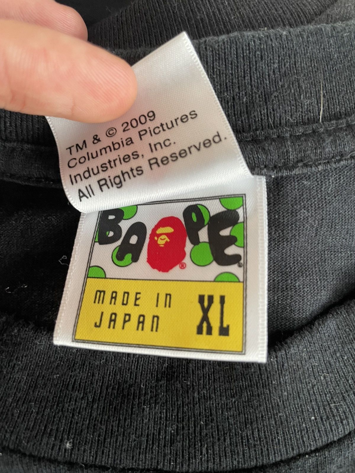 Bape Ghostbusters fire camo T-shirt Black