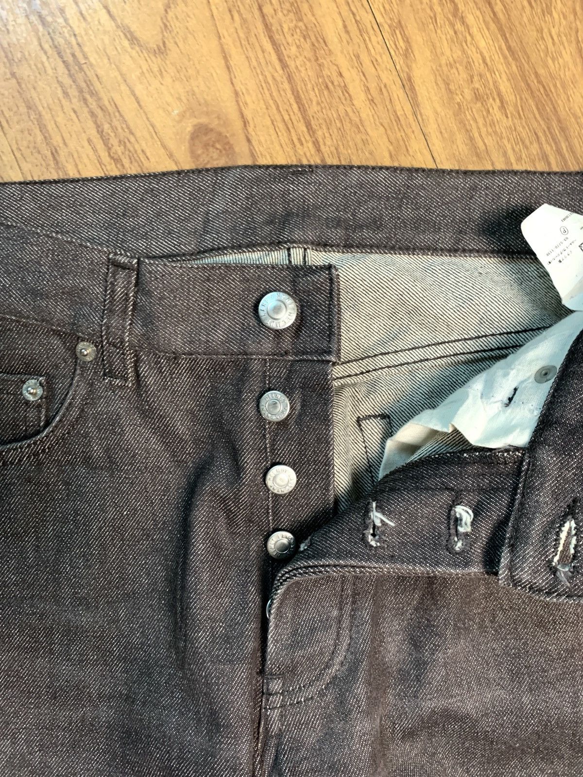 Helmut Lang Classic Cut Raw Dark Denim Jeans Size US 30 / EU 46 - 7 Thumbnail