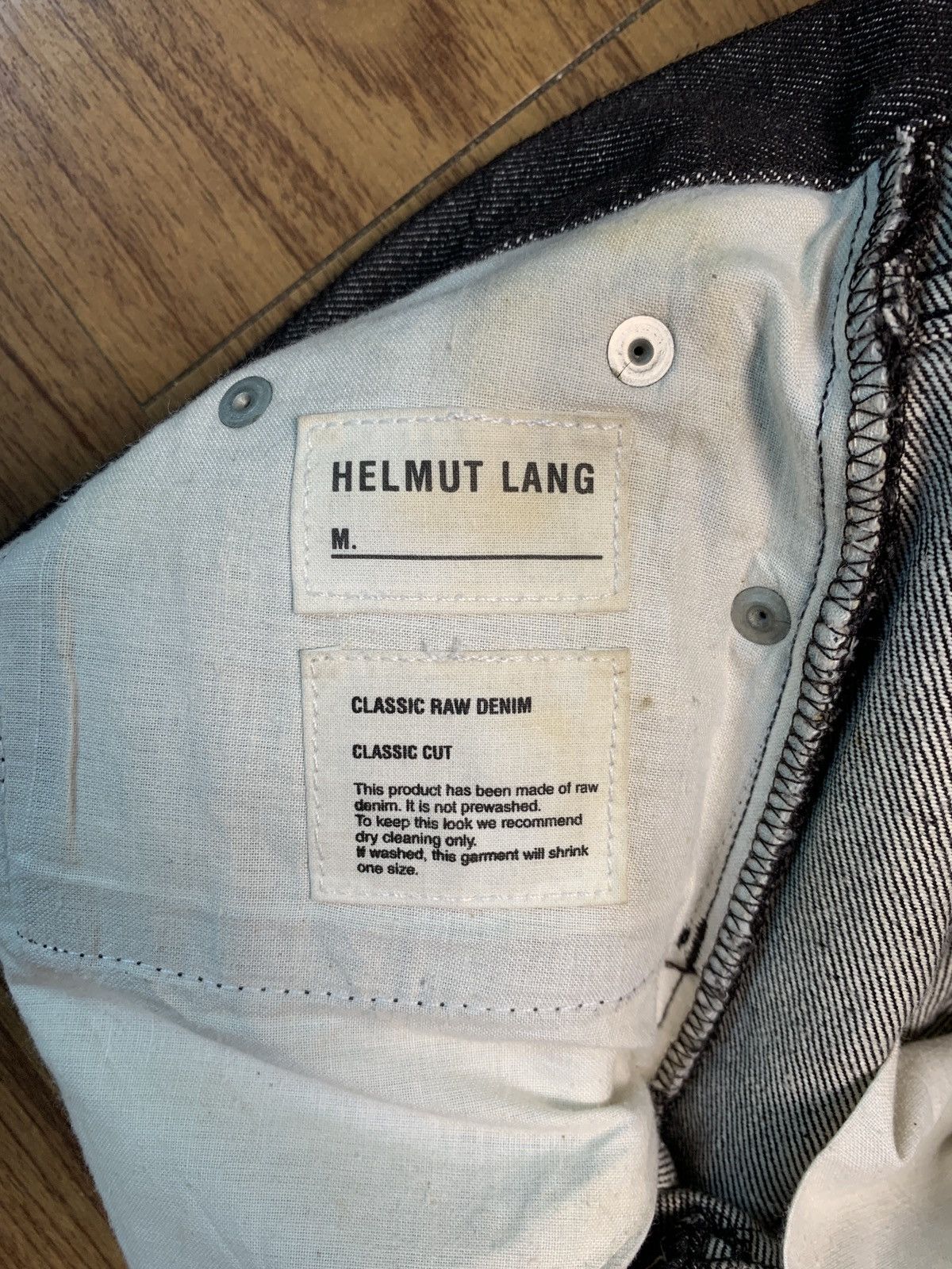 Helmut Lang Classic Cut Raw Dark Denim Jeans Size US 30 / EU 46 - 8 Thumbnail