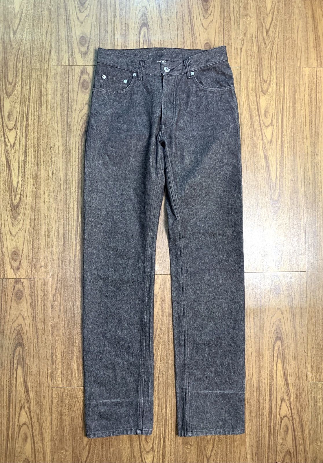 Helmut Lang Classic Cut Raw Dark Denim Jeans Size US 30 / EU 46 - 2 Thumbnail