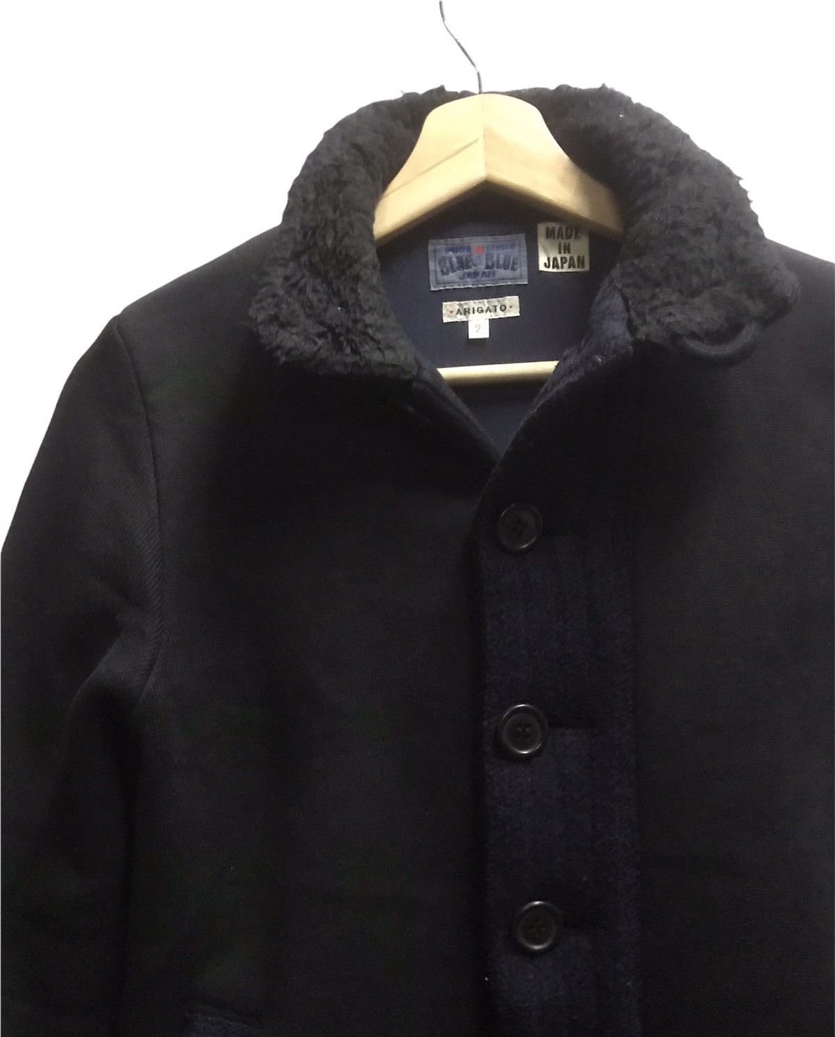 Blue Blue Japan Blue Blue Indigo Mock Neck Buttons Jacket Size US XS / EU 42 / 0 - 2 Thumbnail