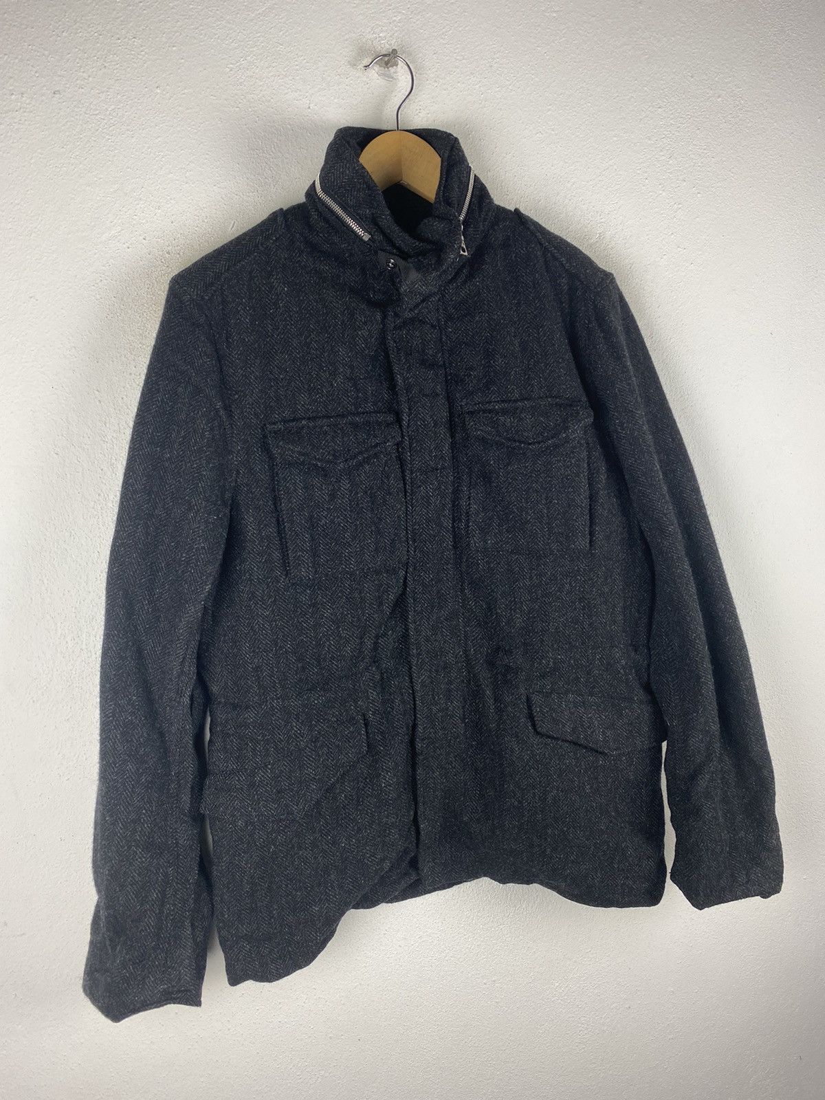 Japanese Brand × SHIPS SHIPS Herringbone Wool Jacket with Thermore Insulation Size US M / EU 48-50 / 2 - 4 Thumbnail