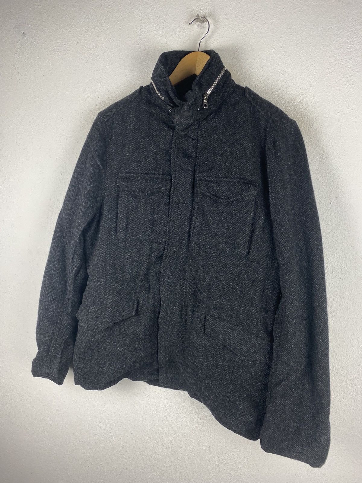 Japanese Brand × SHIPS SHIPS Herringbone Wool Jacket with Thermore Insulation Size US M / EU 48-50 / 2 - 6 Thumbnail
